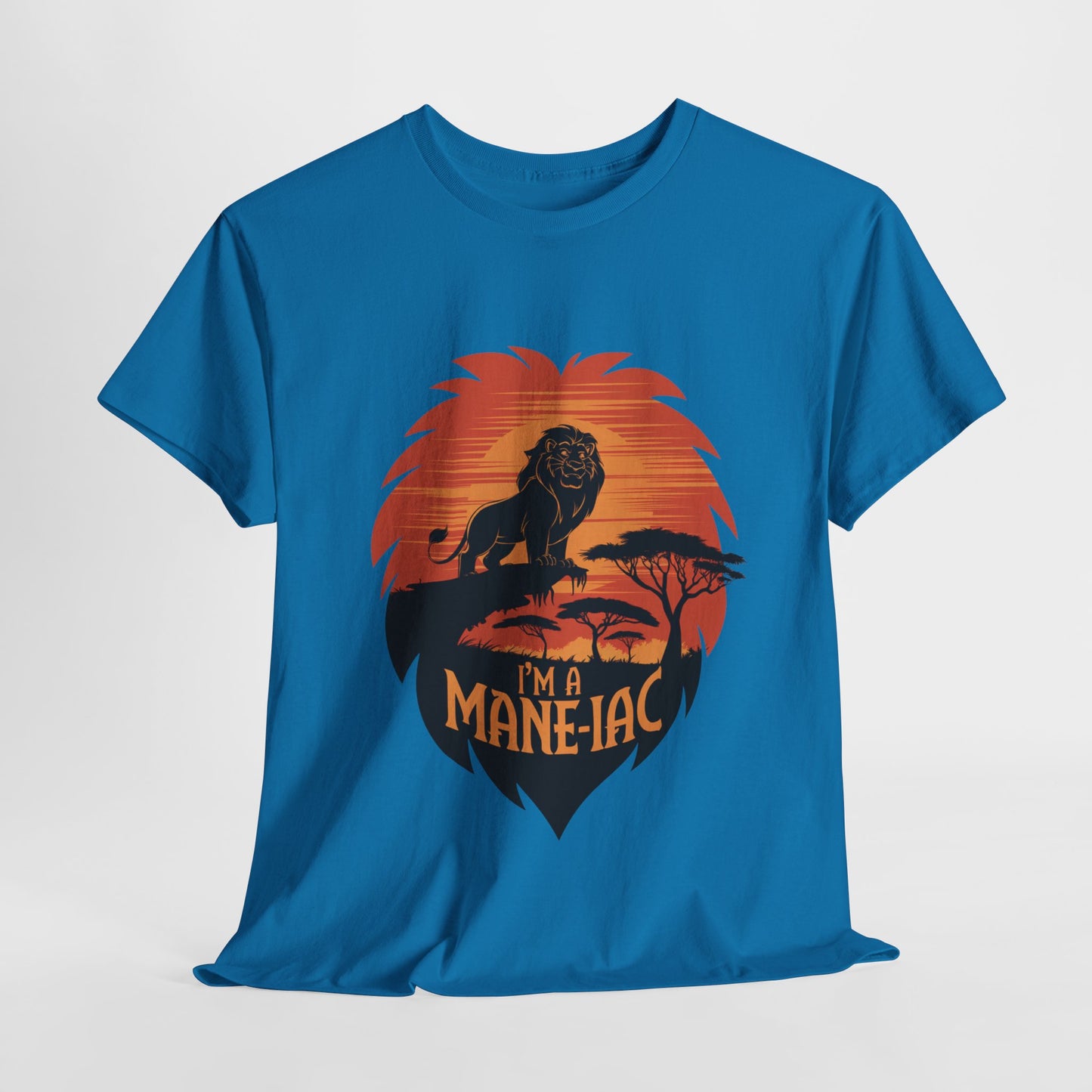 I’m a Mane-iac Lion Classic Fit Tee – Clean Stylized Animal Art, Funny Mane Pun, Everyday Quiet Luxury, Perfect for Smart Casual Looks