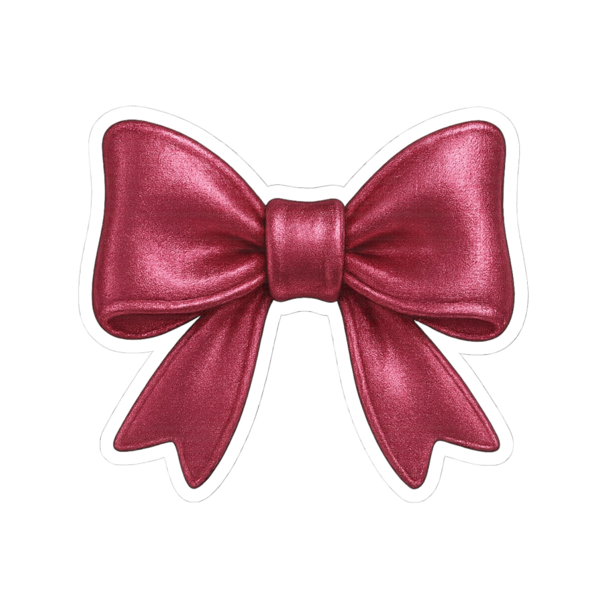 Kiss-Cut Stickers - Metallic Pink Bow Design Boho Decal Pink Decal