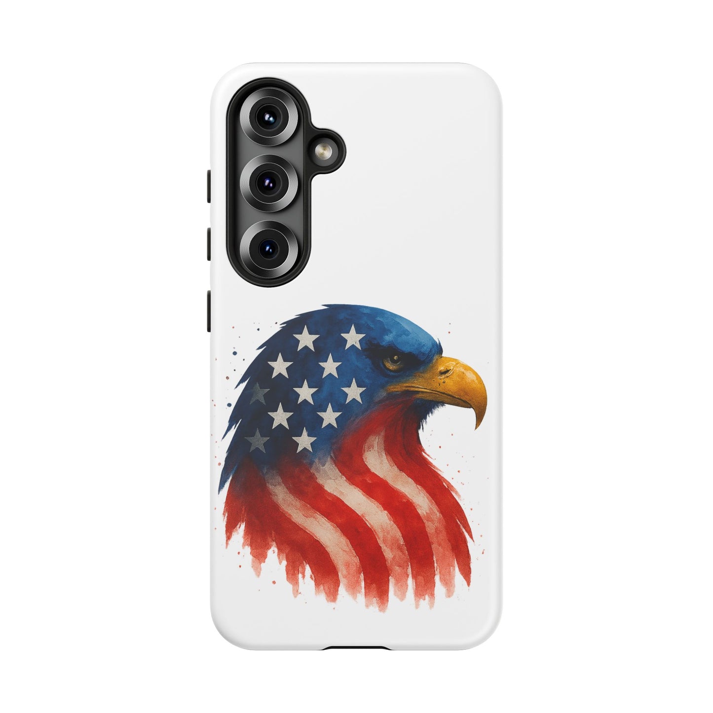 Patriotic Eagle Samsung Case - USA Flag Rugged Tough Cover, Dual-Layer Protection, Veteran and 4th of July Gift Galaxy Series