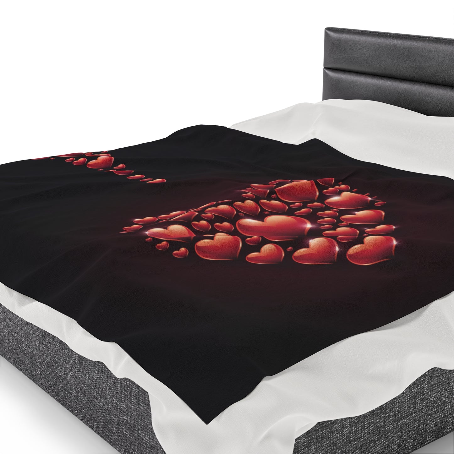 Plush Blanket with Heart of Hearts Design