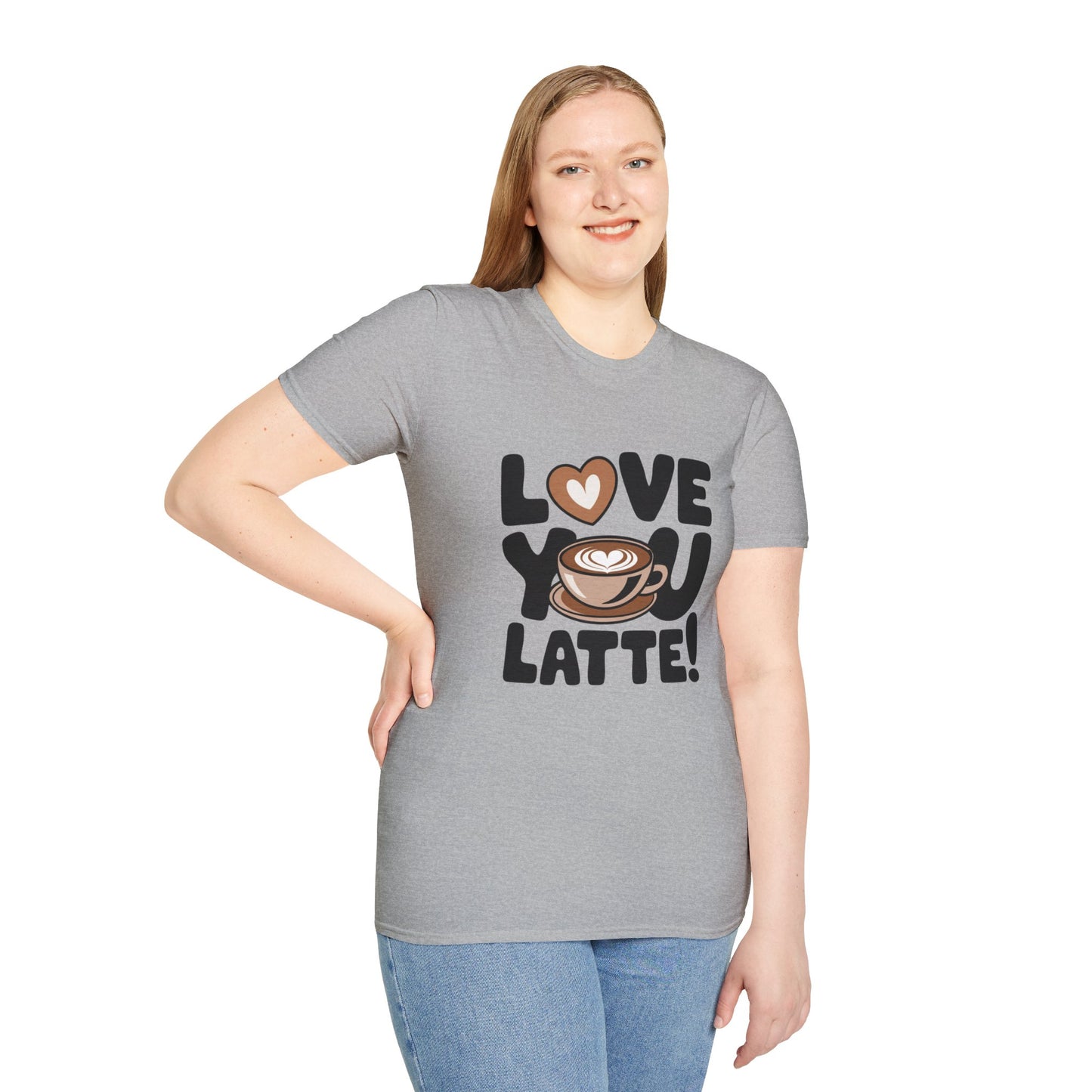 Love You Latte T‑Shirt – Cute Coffee Pun Tee | Latte Lover Gift | Coffee Humor Graphic Tee | Unisex Soft Cotton Coffee Shirt