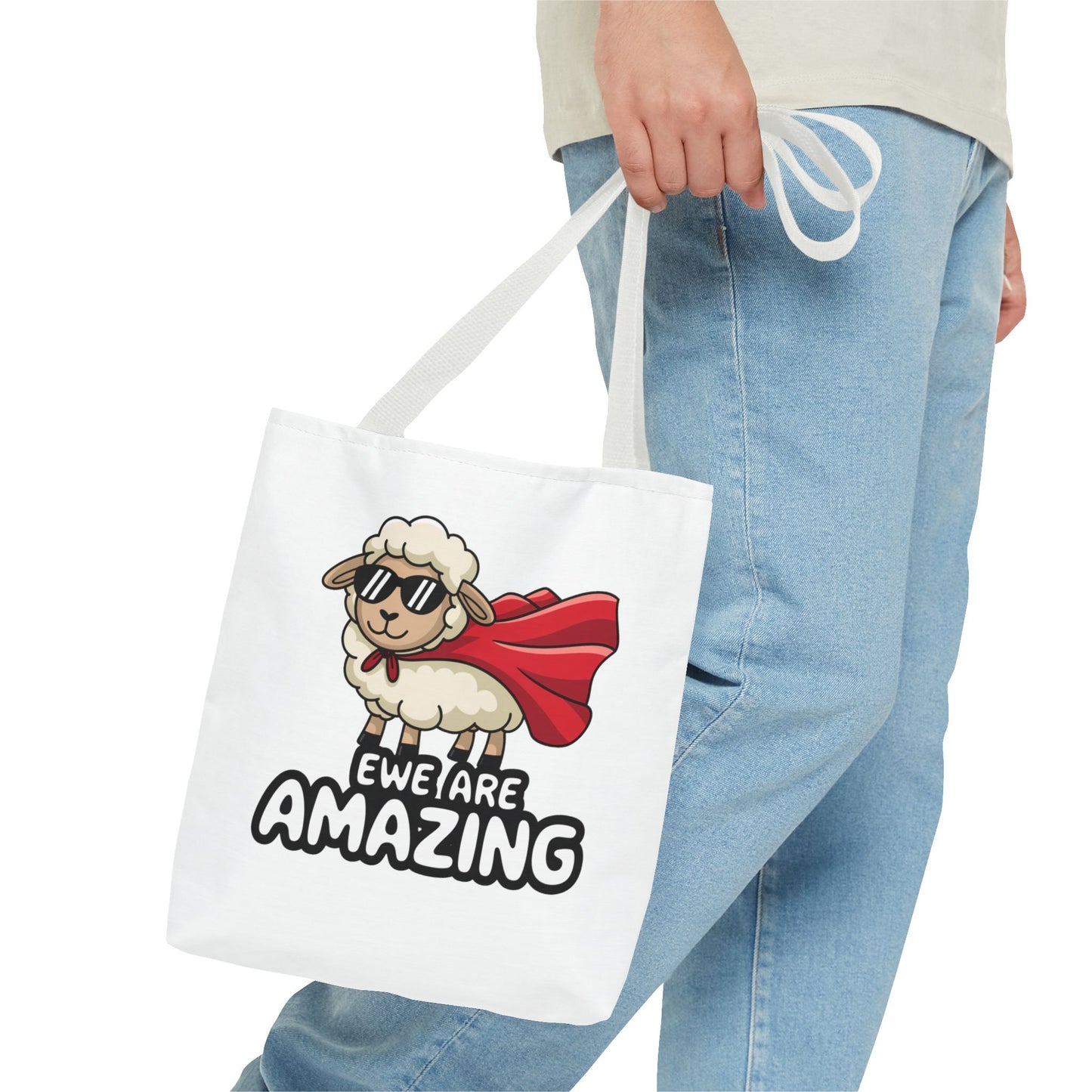 Sheep Tote Bag - Ewe Are Amazing Inspirational Bag Everyday Tote Funny Bag