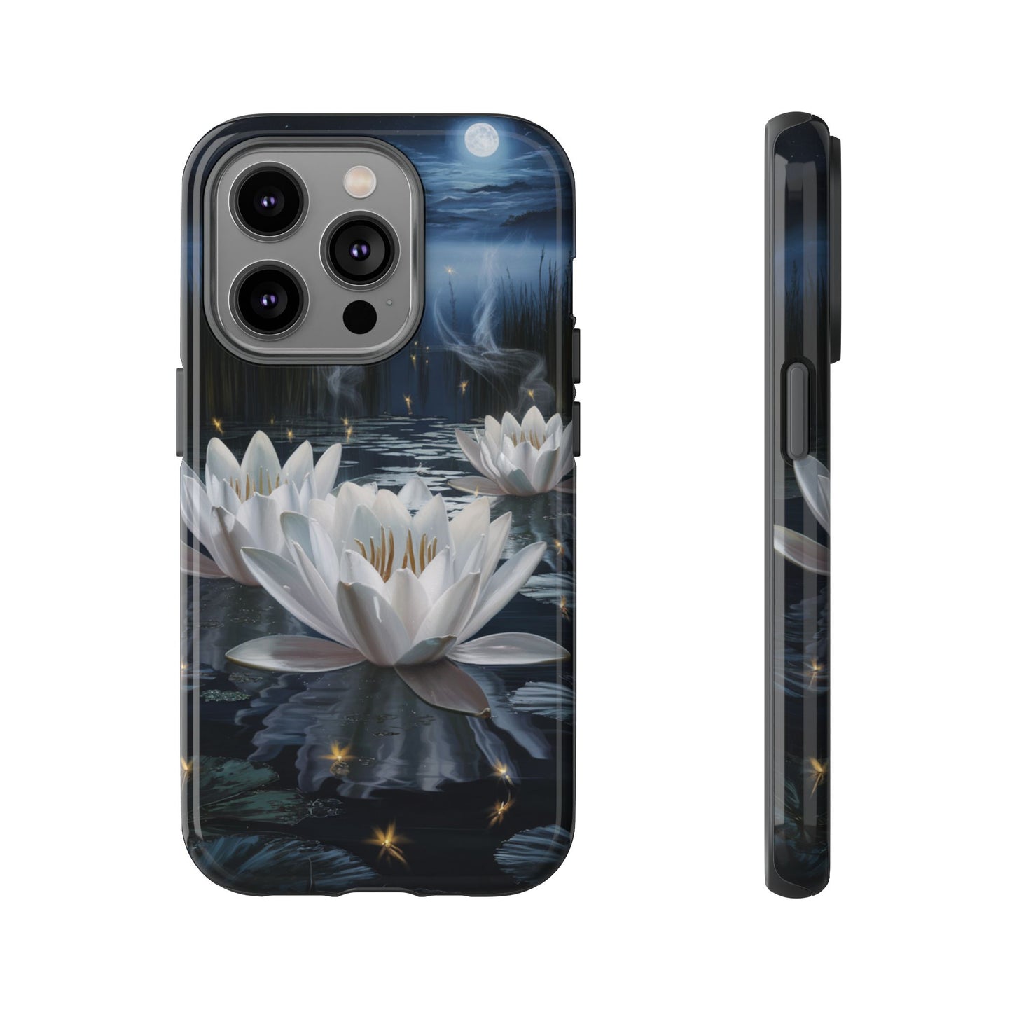 iPhone Case - Water Lilies Moonlight Design