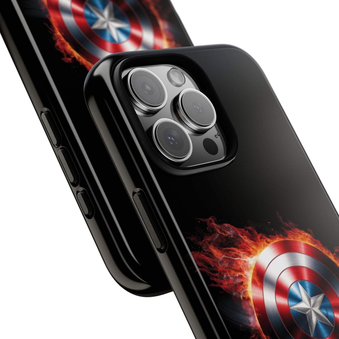 iPhone Case - Captain America Shield in Flames