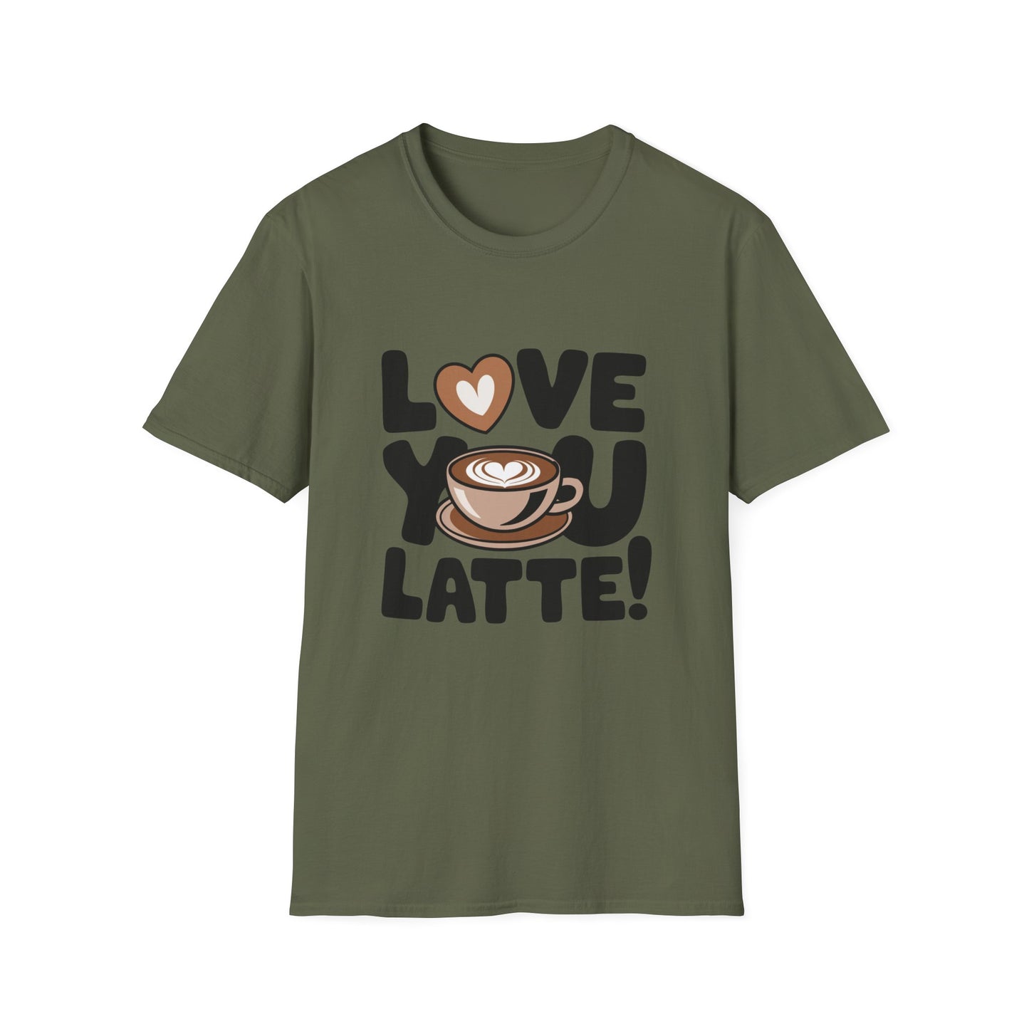 Love You Latte T‑Shirt – Cute Coffee Pun Tee | Latte Lover Gift | Coffee Humor Graphic Tee | Unisex Soft Cotton Coffee Shirt