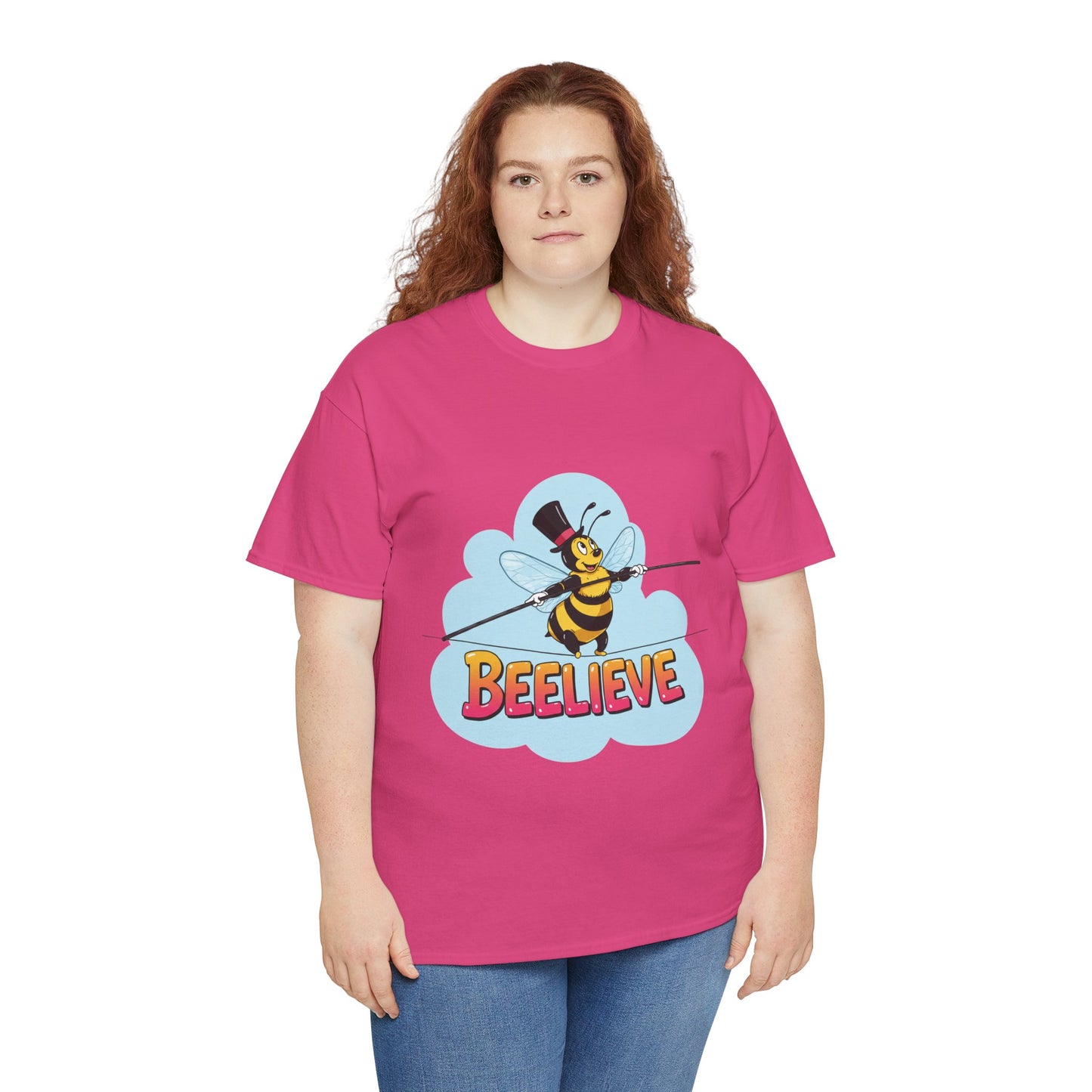 “Beelieve” Bee Pun T‑Shirt | Cute Bee Graphic Tee | Inspirational Pun Shirt | Funny Nature Lover Gift | Bee Belief Positive Vibes Tee