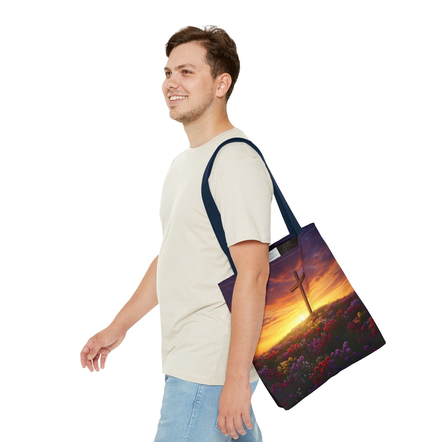 Da Vinci Cross Tote Bag Christian Bag Spiritual Tote Religious Tote Bag