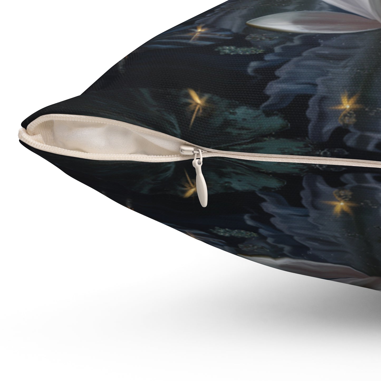 Moonlit Water Lily Pillow