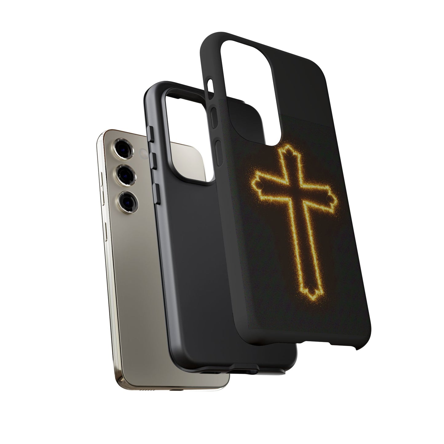 Glow-in-the-Dark Cross Samsung Phone Case - Tough Samsung Cases for Faithful Protection