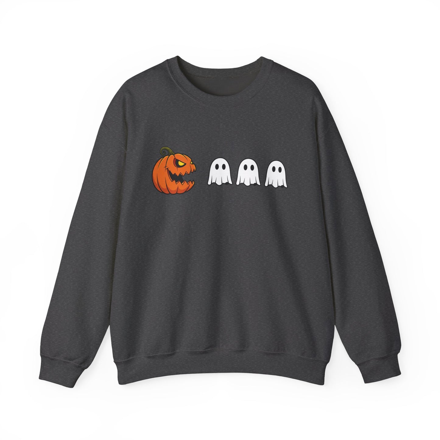 Pumpkin Ghost Sweatshirt, Funny Halloween Crewneck, Spooky Ghost Sweater, Cute Pumpkin Sweatshirt, Fall Outfit, Scary Face Sweatshirt