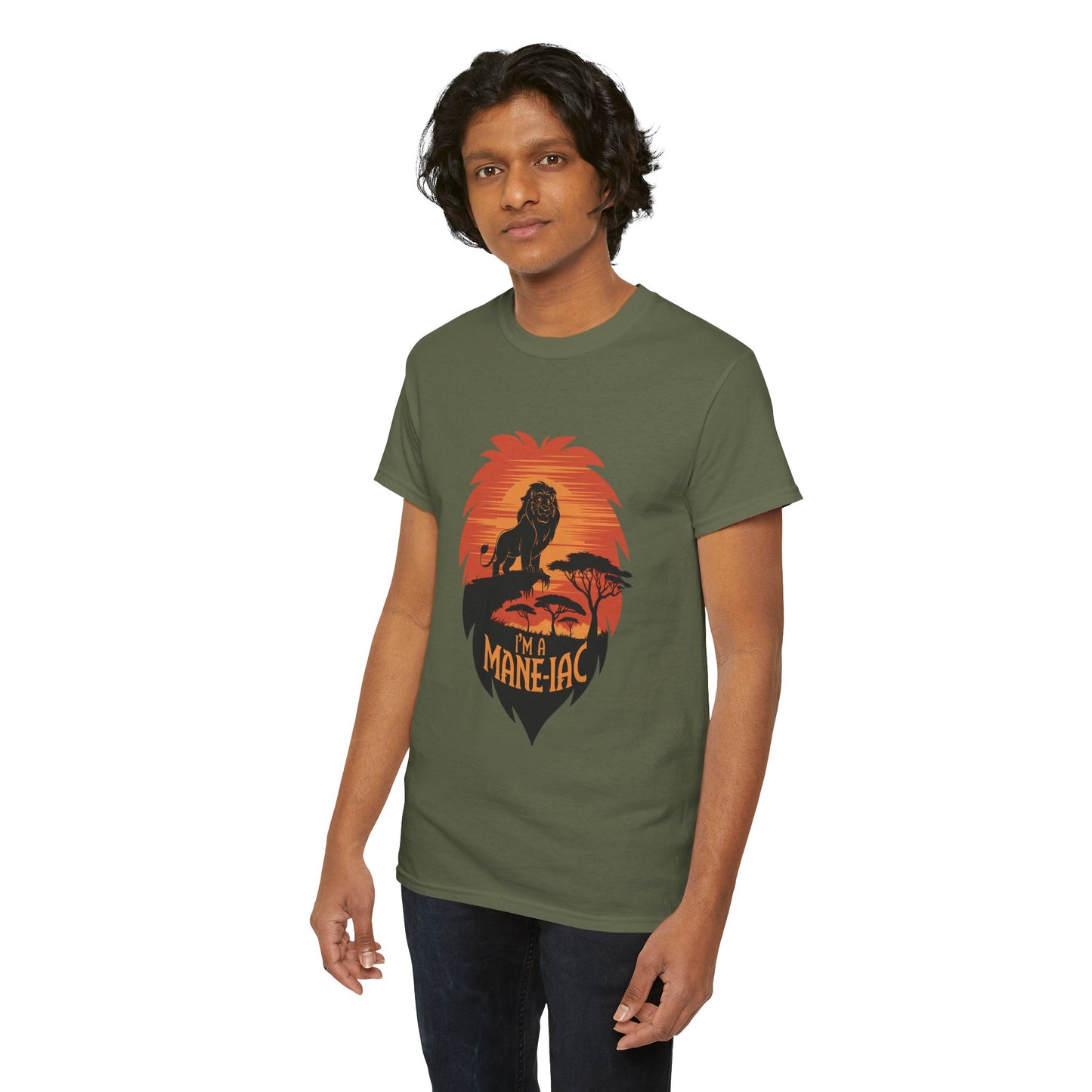 I’m a Mane-iac Lion Classic Fit Tee – Clean Stylized Animal Art, Funny Mane Pun, Everyday Quiet Luxury, Perfect for Smart Casual Looks