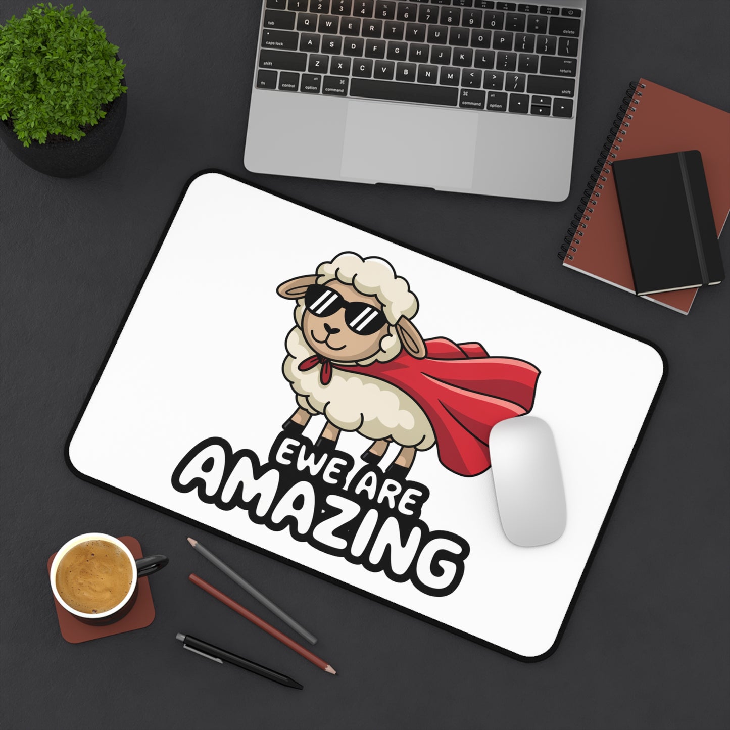 Ewe Are Amazing Desk Mat Funny Sheep Mouse Pad Motivational Office Gift Cute Teacher Desk Decor Gaming or Work Setup Mat