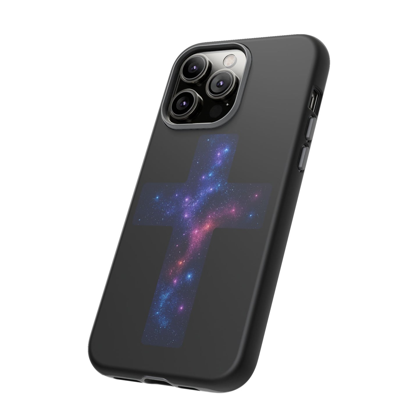 iPhone Case - Galactic Cross design Christian Phone Case Spiritual iPhone Accessory Religious Case Gift for Believers