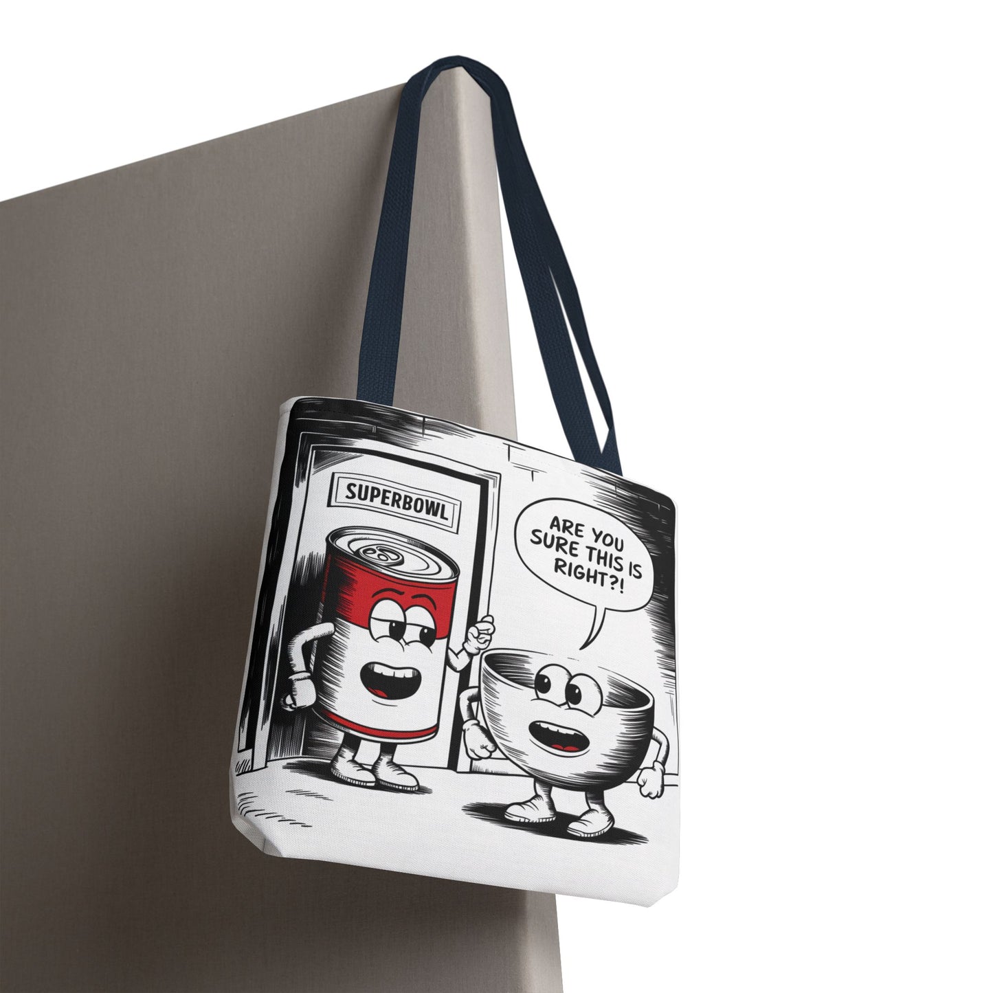 Tote Bag - Comic Superbowl Soup Design