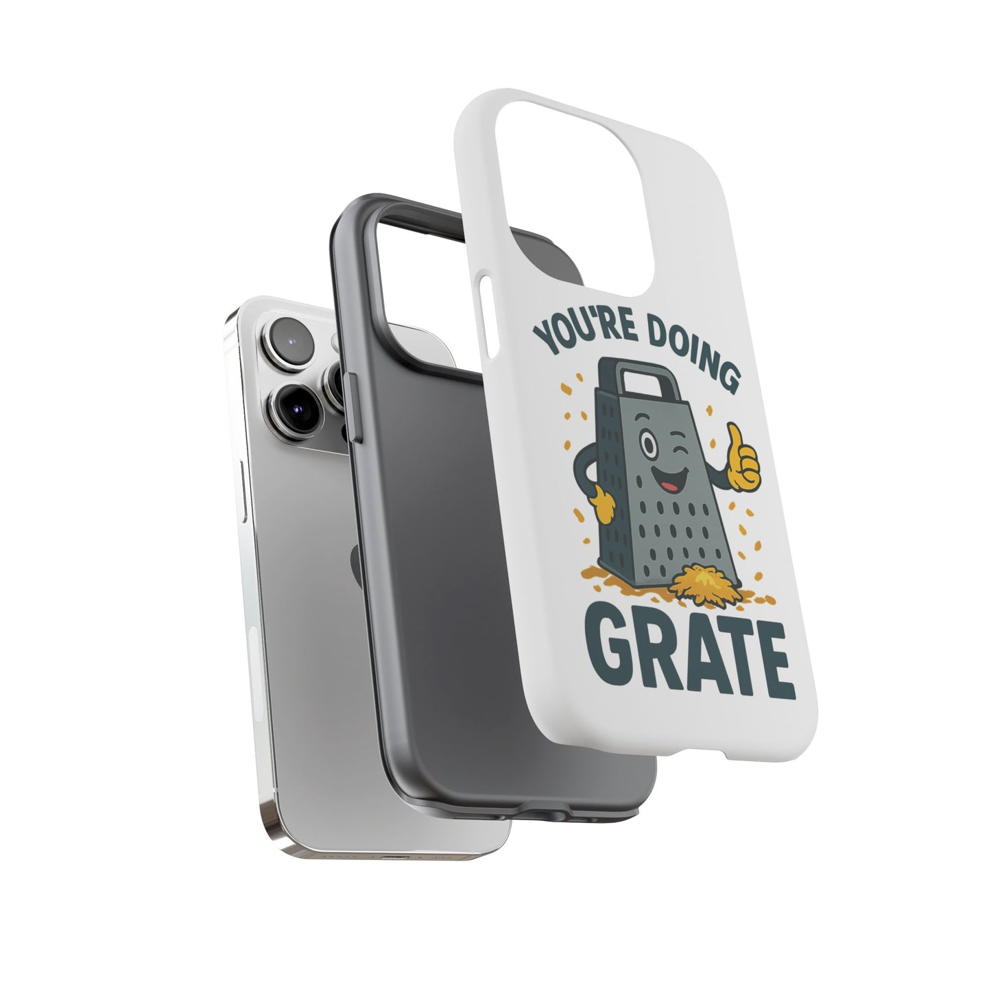 iPhone Case, You're Doing Grate Cheese Phone Case Funny iPhone Case Gift for Foodie Chef Case