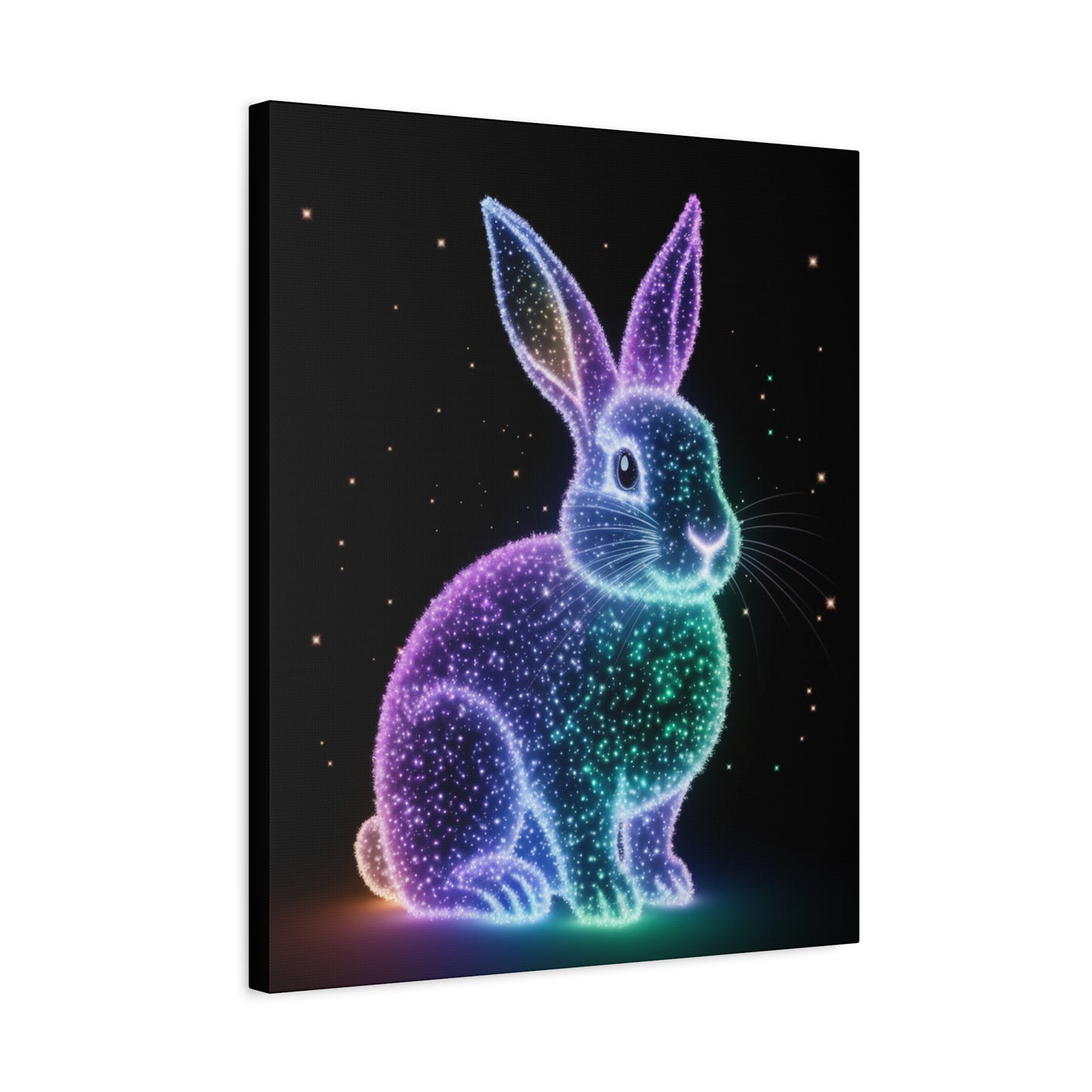 Easter Canvas Bioluminescent Bunny Decor Easter Bunny Art Easter Decor