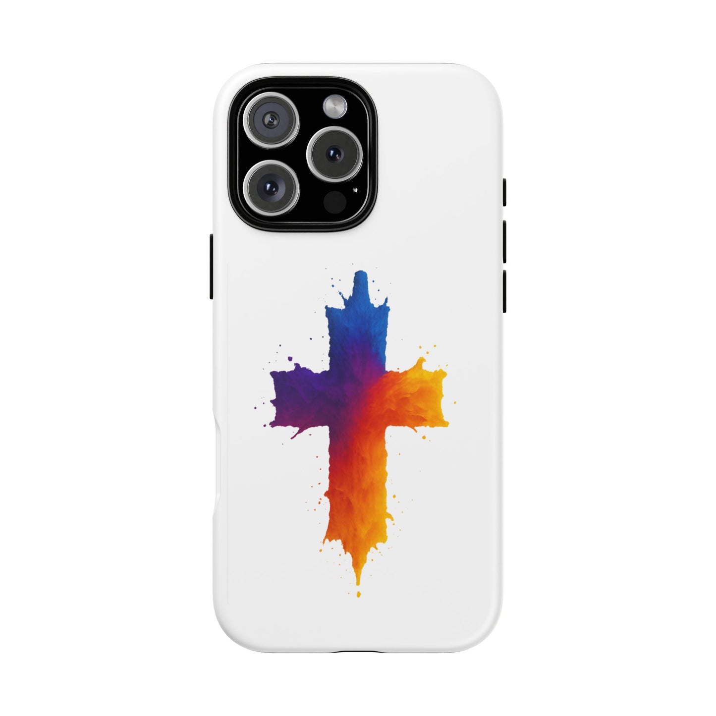 Christian iPhone Case – Watercolor Cross Phone Cover, Faith Gift for Her or Him, Inspirational iPhone Accessory