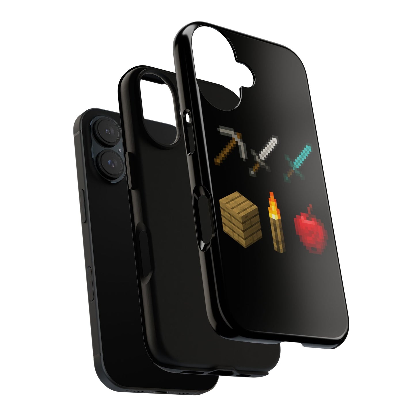 Pixel Art iPhone Case - Gaming-Inspired Tough Case for Gamers inspired by Minecraft Phone Case