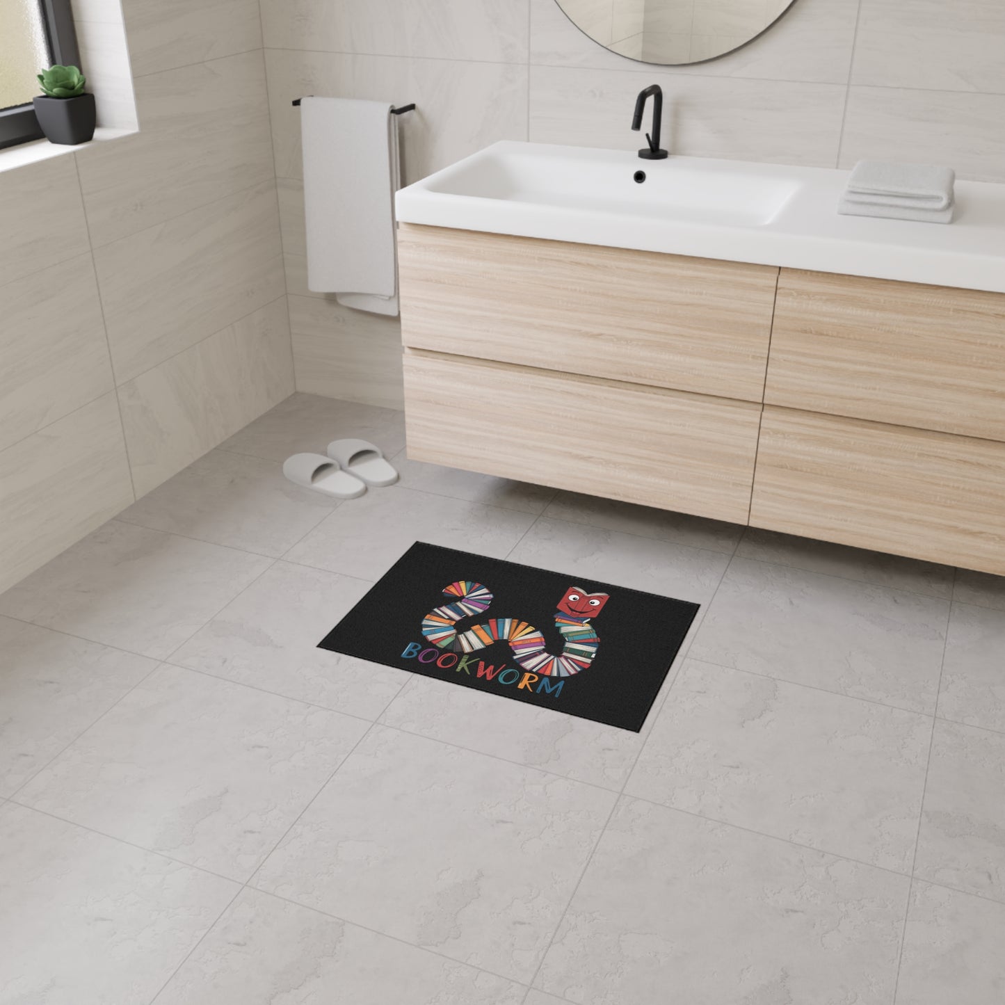 Floor Mat - Bookworm Design