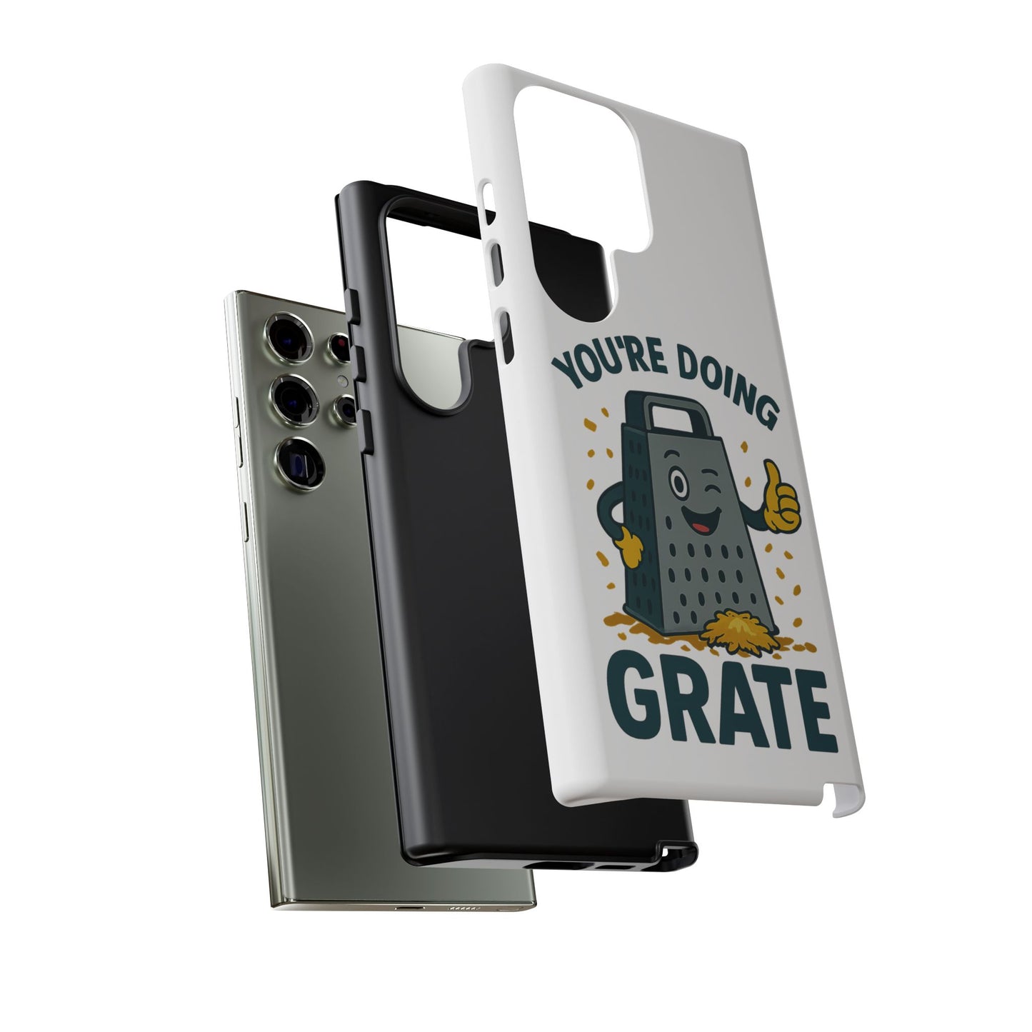 Samsung Tough Case - 'You're Doing Grate' Cheese Grater Design Phone Case for Chefs Foodie Accessory