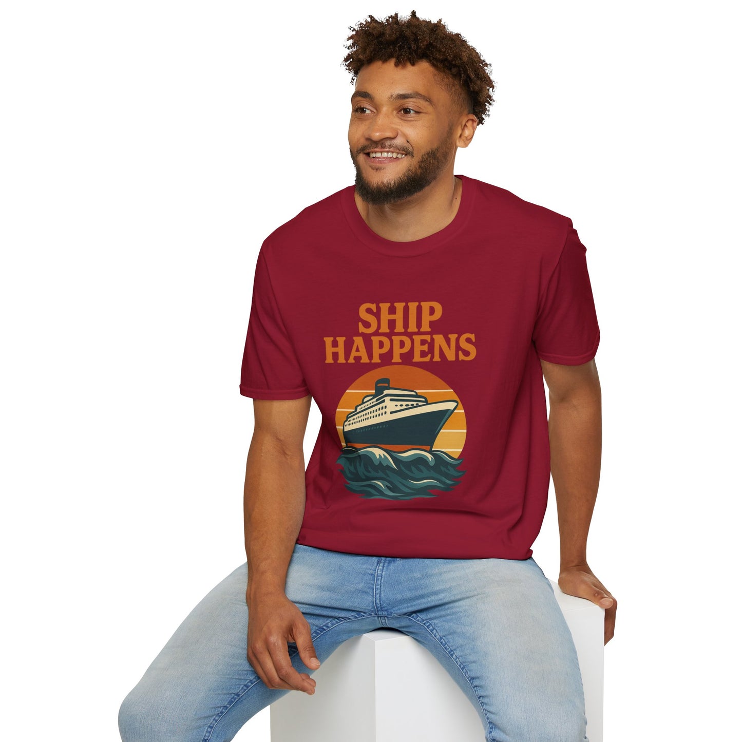 Ship Happens Tee • Funny Nautical Pun Shirt • Comfort Colors Unisex Cruise Vacation Tee • Ocean Humor • Gift for Sailors & Beach Lovers