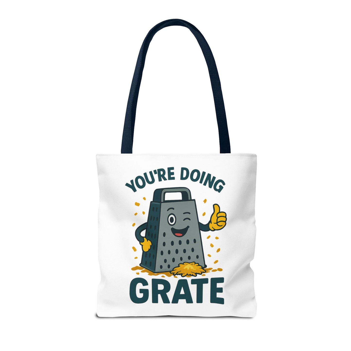 Funny Cheese Pun Tote Bag – “You’re Doing Grate” Grocery Bag | Cute Gift for Coworkers, Teachers, Food Lovers & Everyday Motivation
