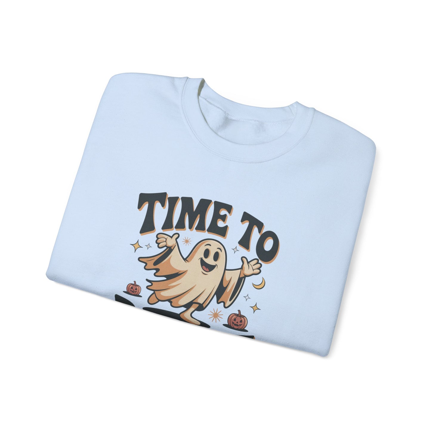 Time to Boo-gie Sweatshirt, Cute Ghost Halloween Crewneck, Spooky Sayings Graphic Pullover, Boo-gie Ghost Sweater, Fall Spooky Season Outfit