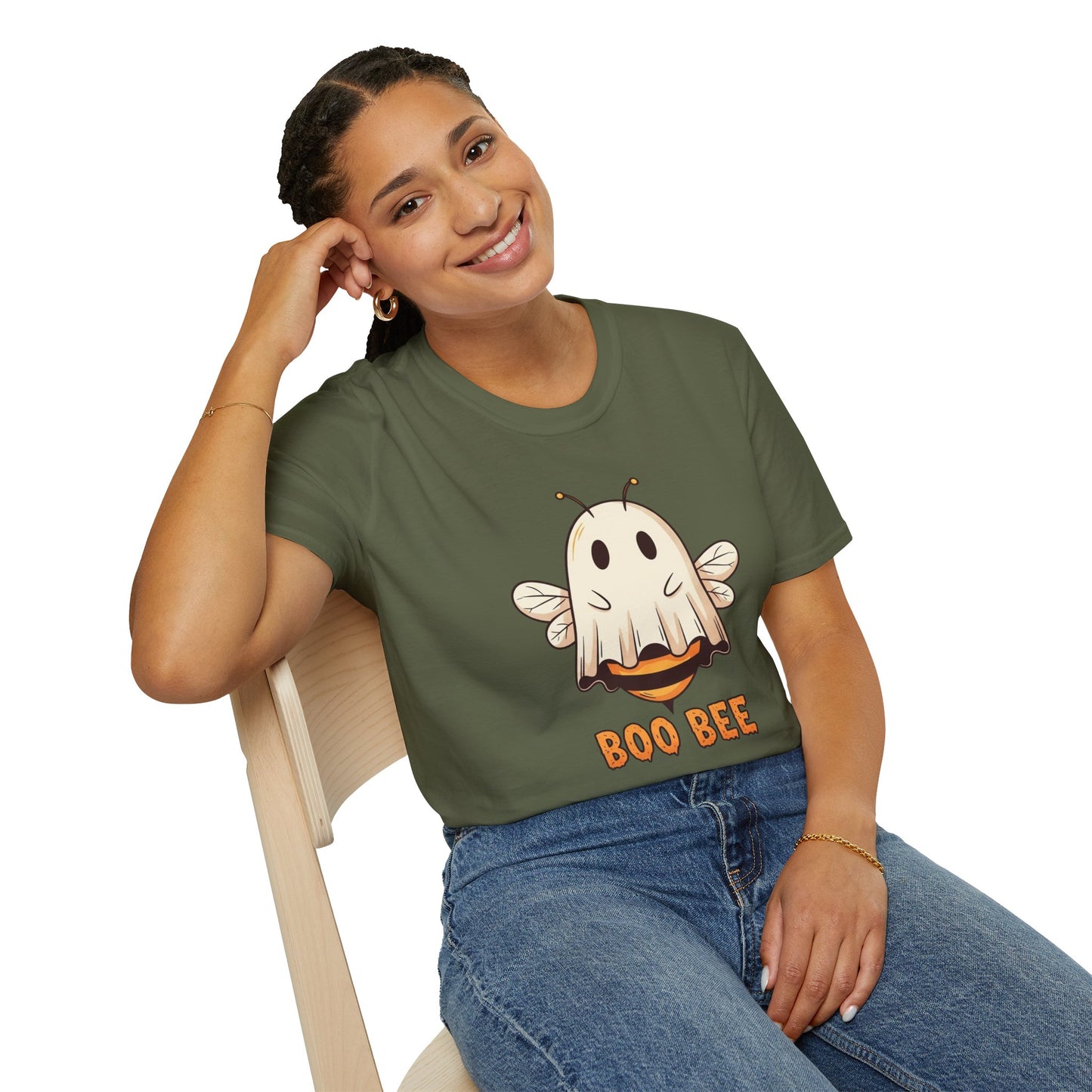 Funny Boo Bee Halloween Shirt – Cute Ghost Bee Costume Tee, Spooky Season Pun Shirt, Bee Lover Gift, Fall T-Shirt, Unisex Sizes
