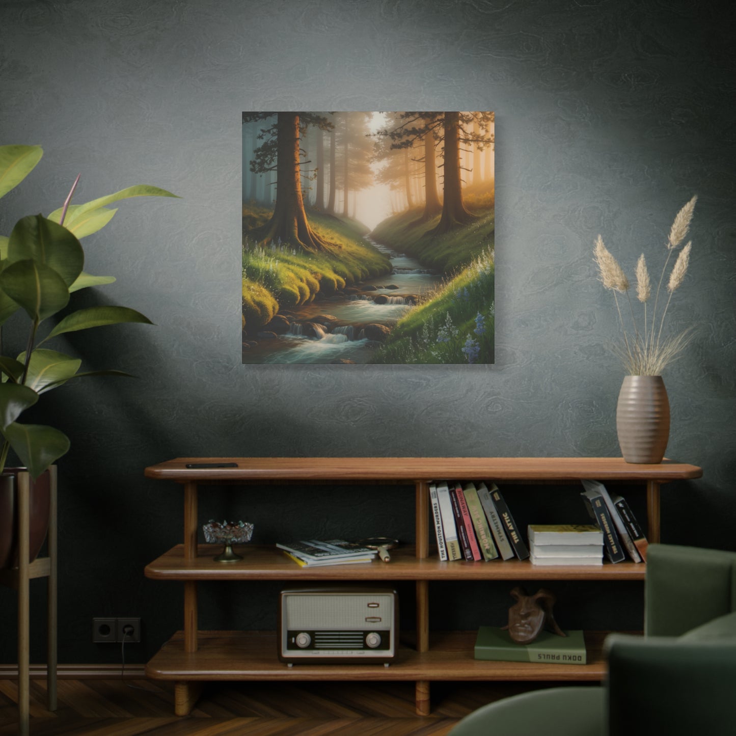 Forest Stream Canvas Art Nature Decor Modern Home Decoration Modern Art Nature Canvas