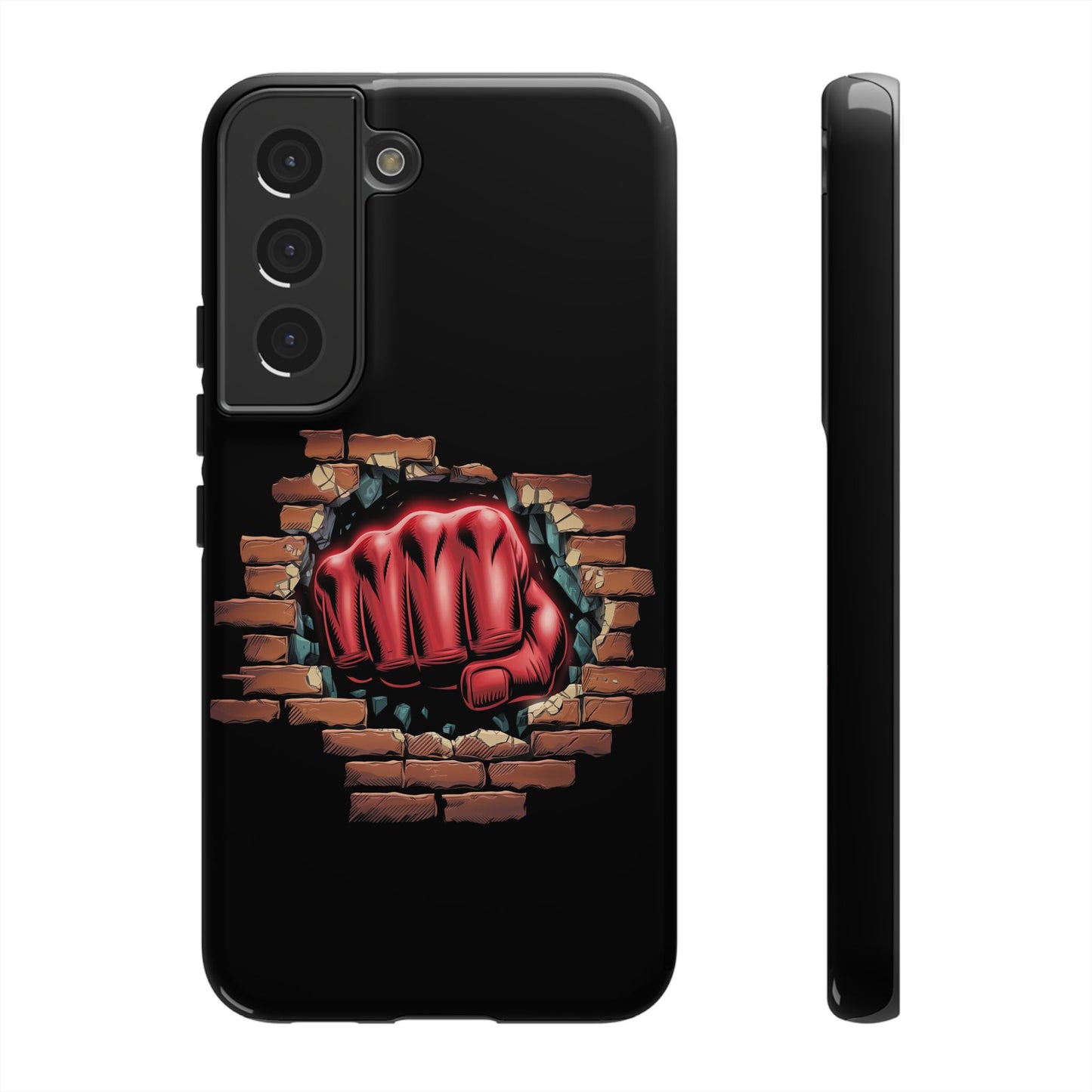 Samsung Galaxy Tough Case - Red Fist Smashing Design