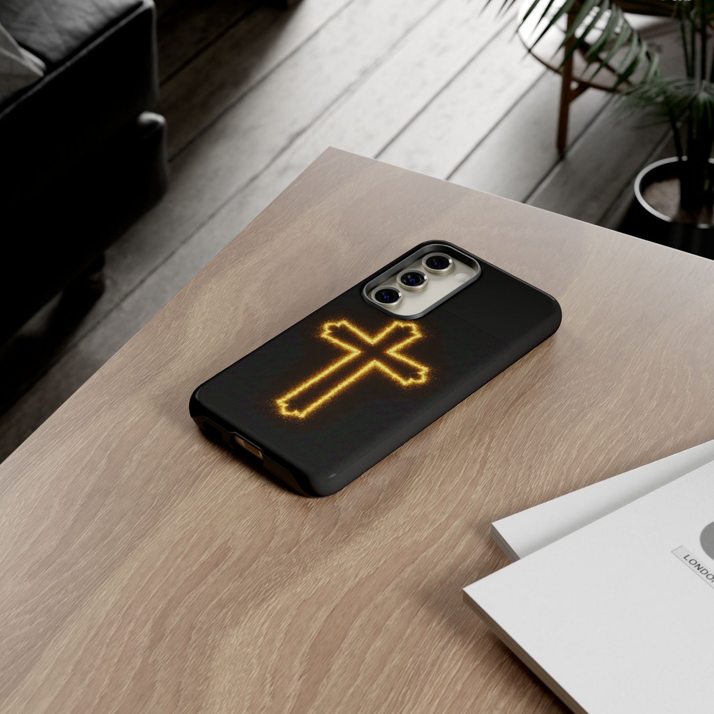 Glow-in-the-Dark Cross Samsung Phone Case - Tough Samsung Cases for Faithful Protection