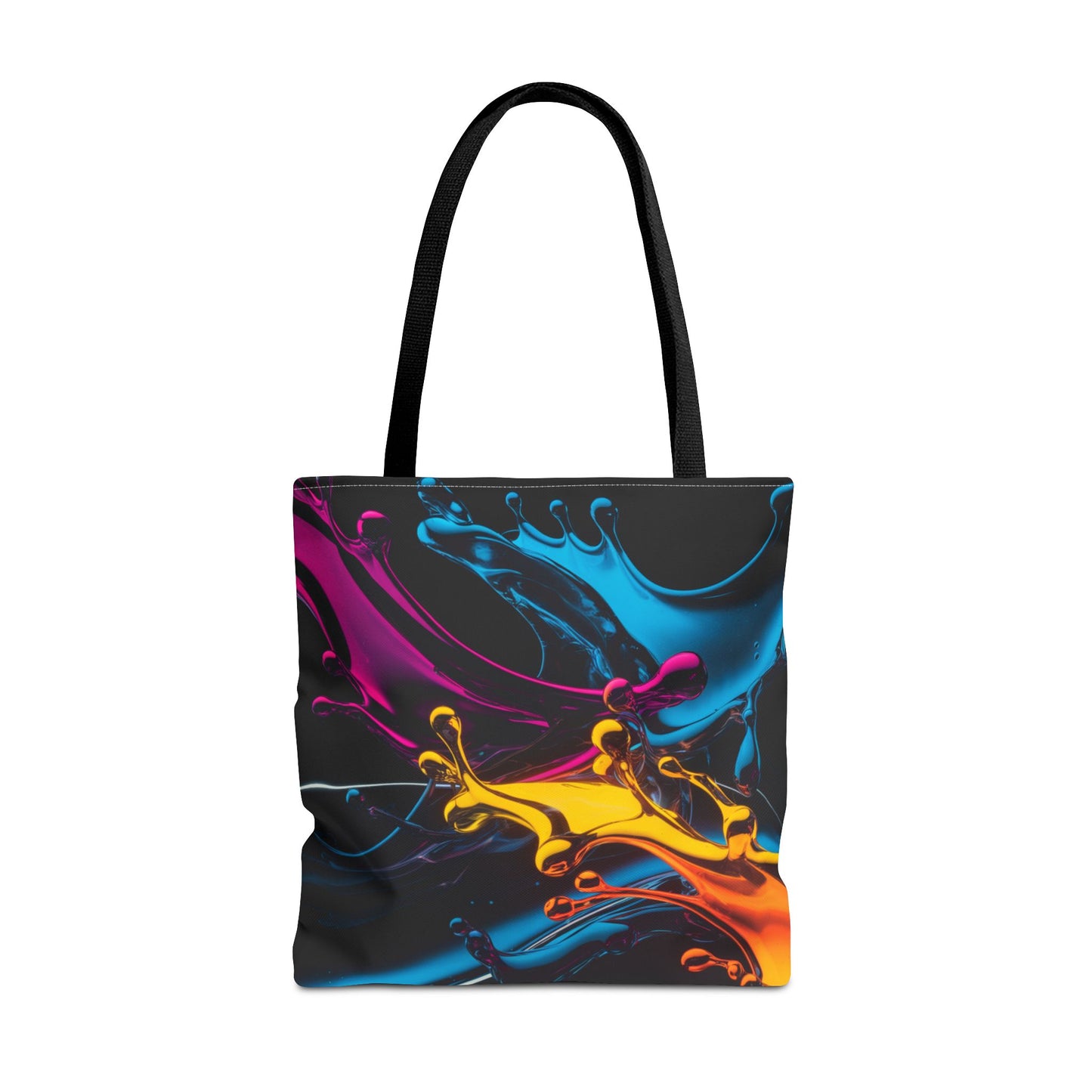 Abstract Neon Splash Tote Bag, Vibrant Colorful Art Bag, Reusable Shopping Bag, Modern Everyday Carryall, Bright Aesthetic Gift For Her
