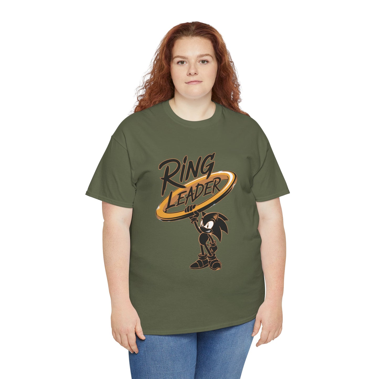 Ring Leader Video Game Shirt – Fast Speed Hero Holding Gold Ring – Retro Gamer Graphic Tee for Arcade, Anime, and Gaming Fans