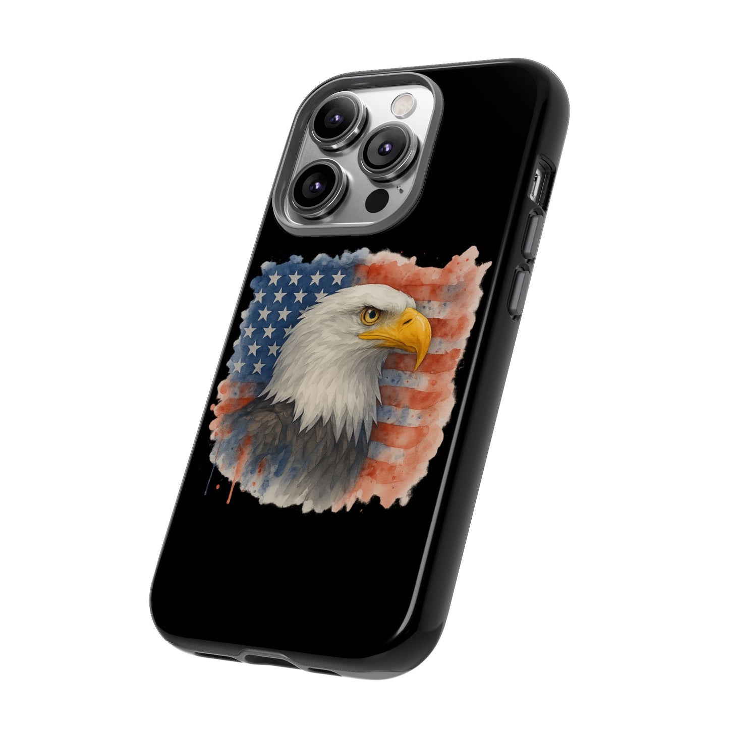 Patriotic Eagle Phone Case for iPhone - Tough Cases with American Flag Design 4th of July Case Memorial Day Veteran's Day