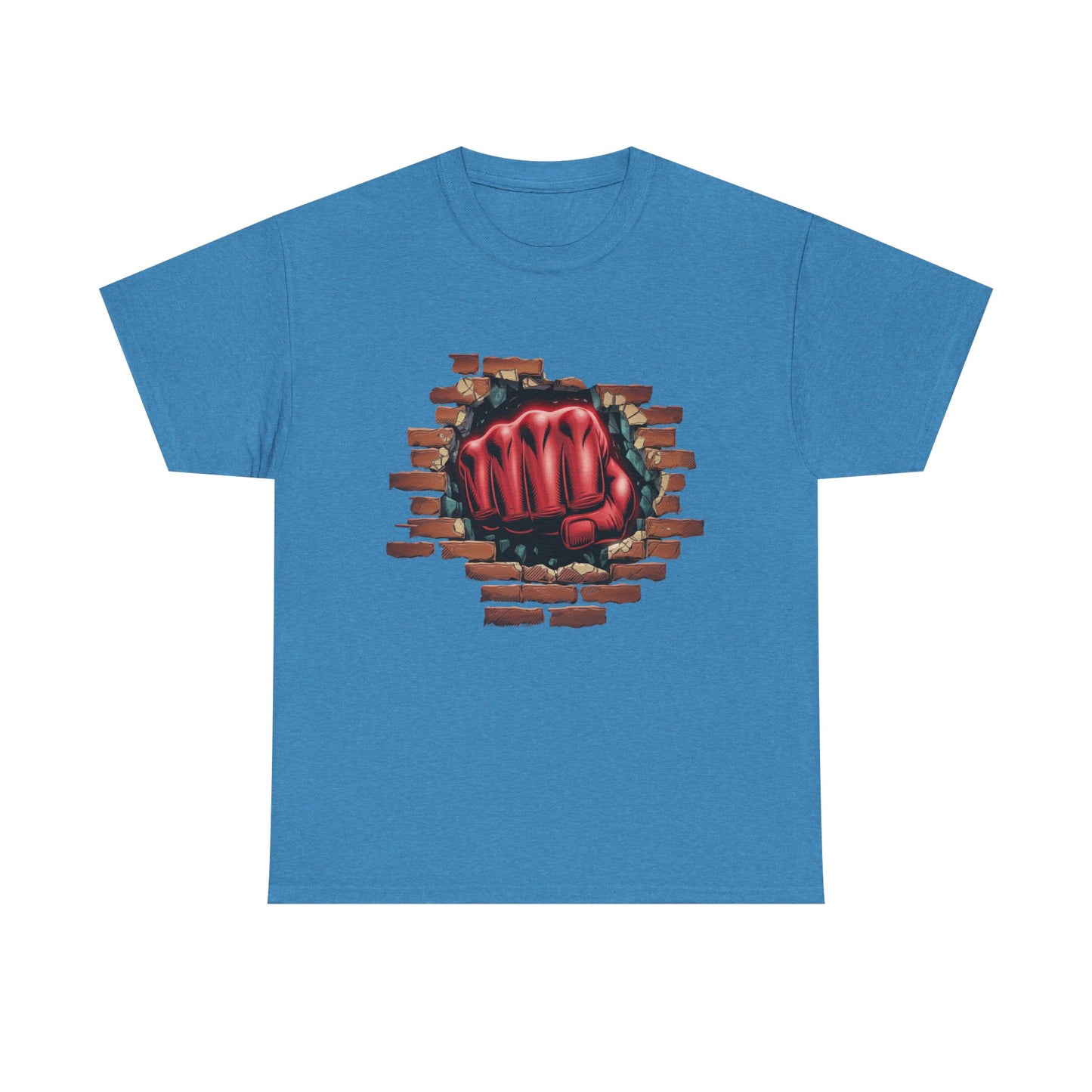 Impact Fist Graphic T-Shirt – Punch Through Brick Wall Design | Bold Streetwear Tee for Fighters, Gym & Edge-Lovers