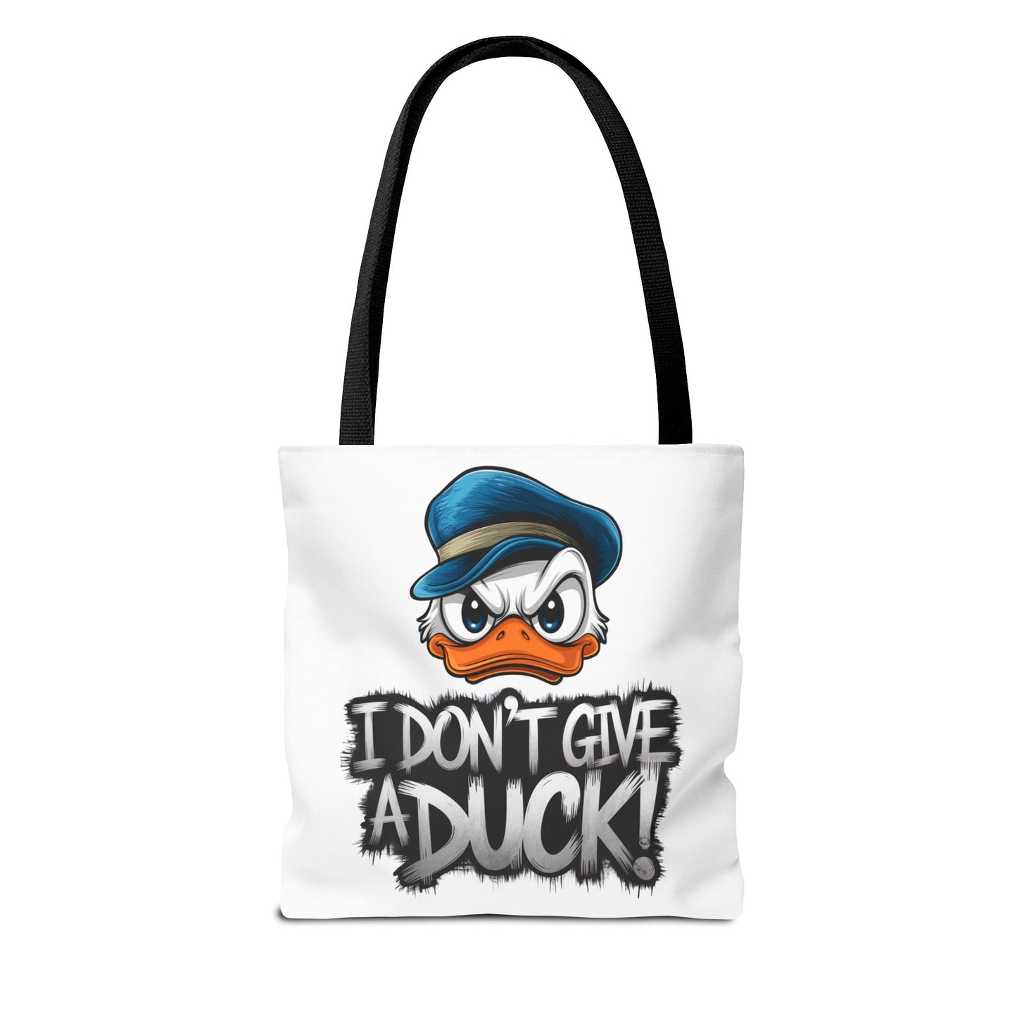Funny Grumpy Duck Tote Bag | I Don’t Give A Duck Canvas Tote | Eco Reusable Cotton Gift Tote | Cute Animal Humor Market Bag