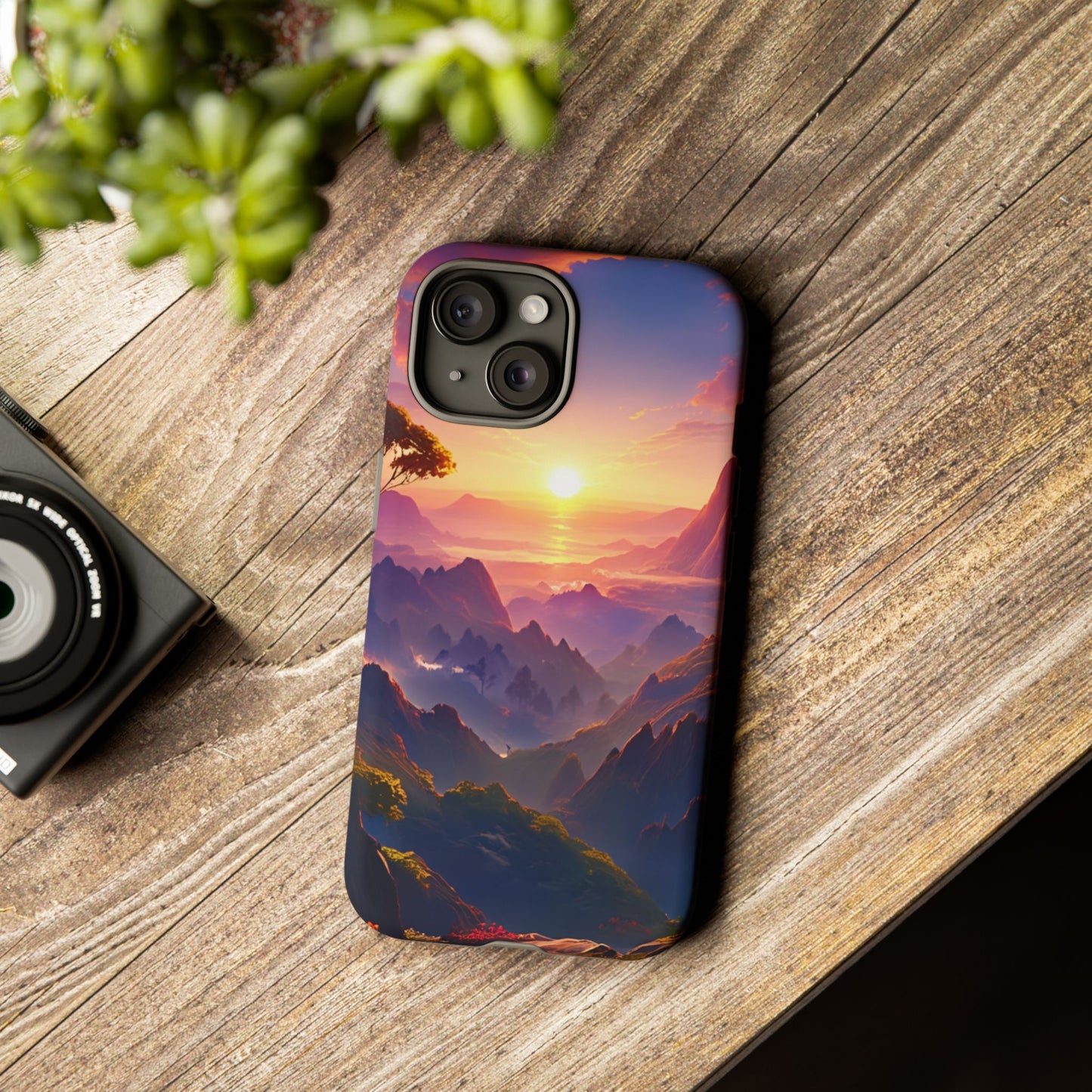 Samsung Tough Case Sunset Landscape Illustration