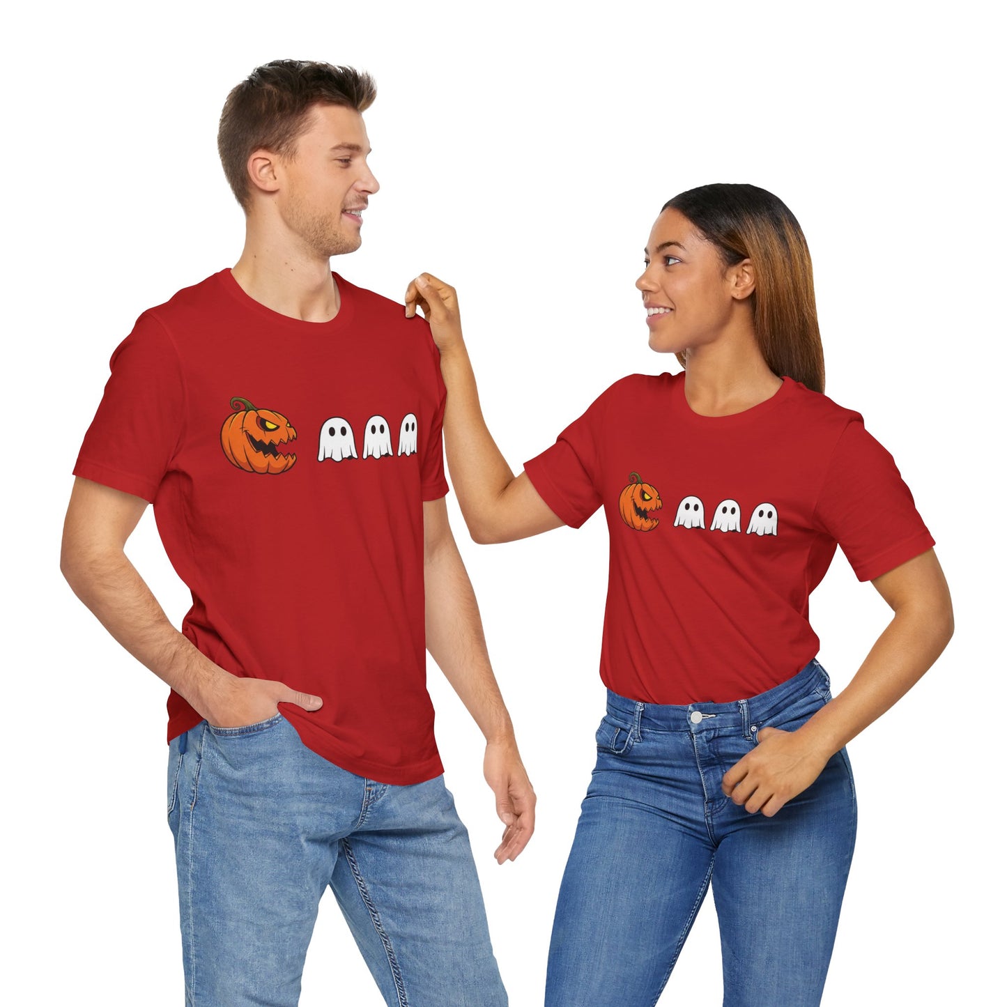 Pumpkin Pac-Man Shirt, Halloween Arcade Tee, Pumpkin Chase Ghosts Tee, Retro Gaming Halloween, Spooky Season Shirt, Vintage Game Pumpkin Top