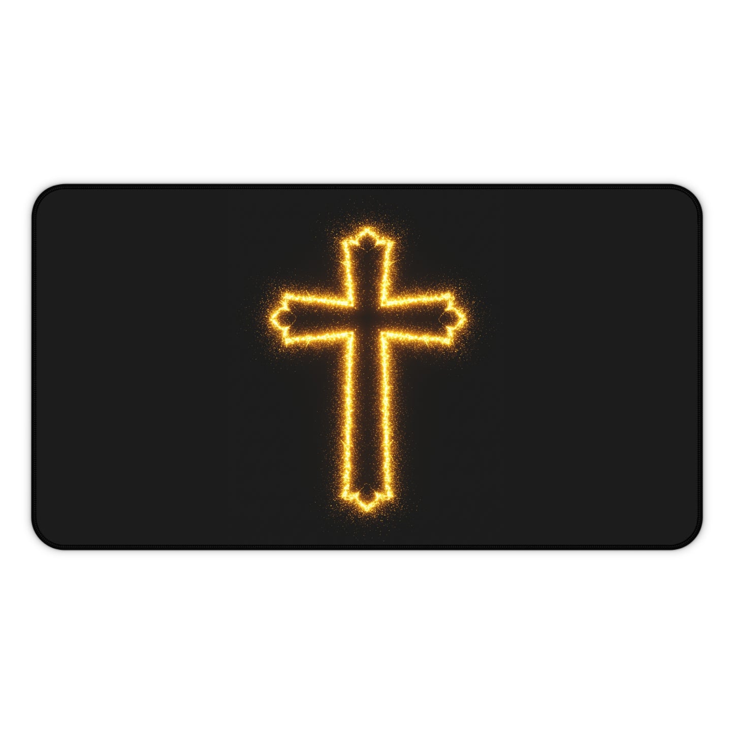 Desk Mat with Glowing Cross Design