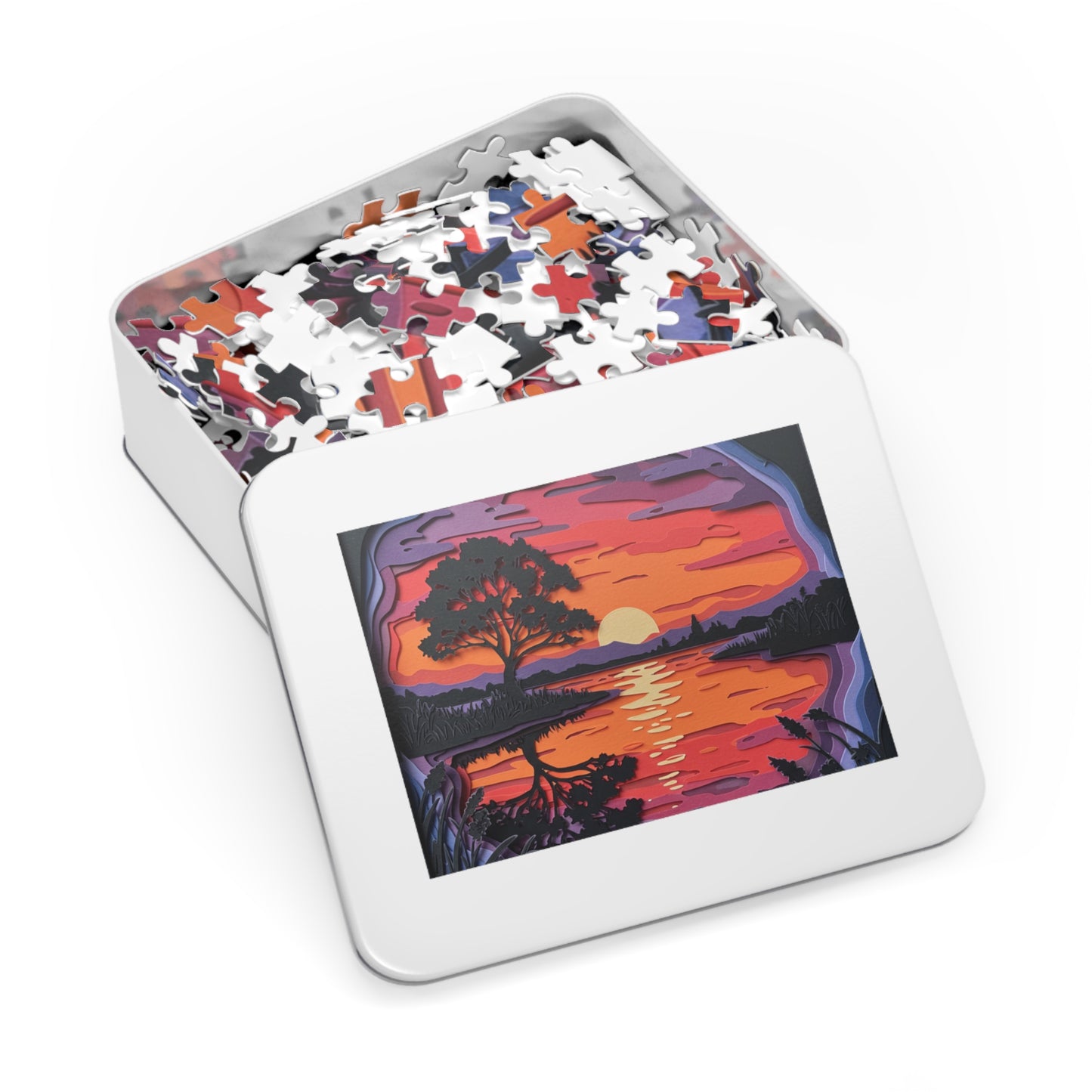 Sunset Paper Art Jigsaw Puzzle
