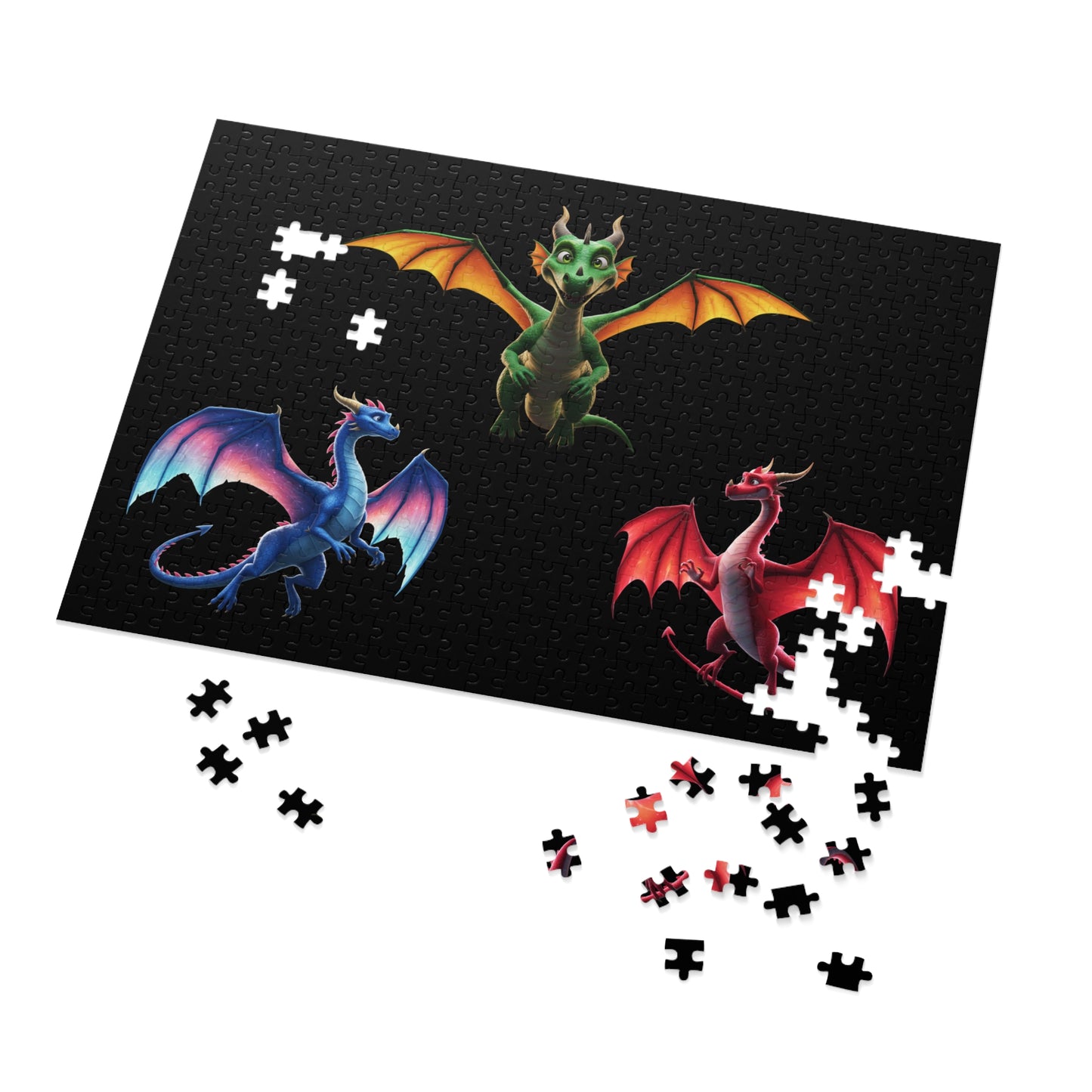 Fantasy Dragon Jigsaw Puzzle in Tin – 252‑2000pc Adult and Kids Puzzle, Family Game Night, Gift for Dragon Lovers, DandD Art Decor