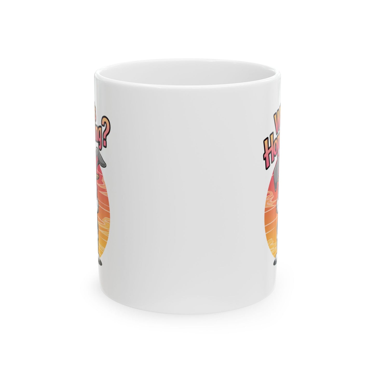 What’s Hoppening Funny Bunny Mug – Cute Rabbit Coffee Cup with Easter Pun, Dishwasher Safe Ceramic, Hilarious Gift for Animal Lovers & Friends