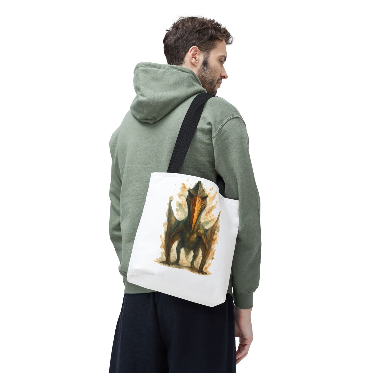 Quetzalcoatlus Tote Bag | Dinosaur Art Canvas Shopper | Prehistoric Pterosaur Gift for Dino Lovers | Eco-friendly Reusable Bag Jurassic Tote