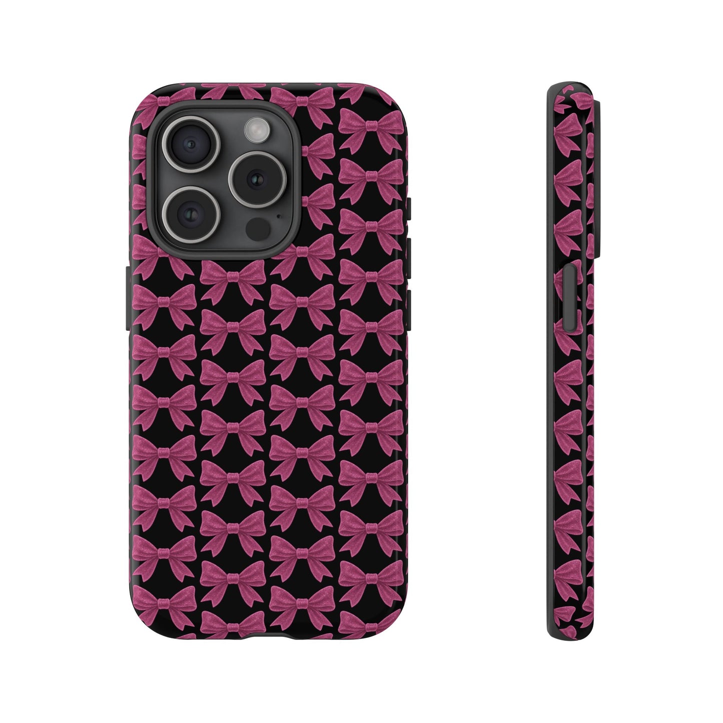Pink Bow iPhone Case Coquette Aesthetic Phone Cover Glossy Y2K Girly Case Soft Girl Tech Accessory Cute iPhone Gift for Her