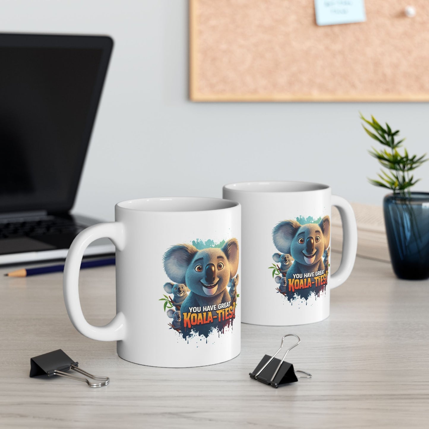 You Have Great Koala-ties Mug | Cute Koala Pun Coffee Cup | Animal Lover Gift | Koala Christmas Stocking Stuffer | Cute Punny Mug