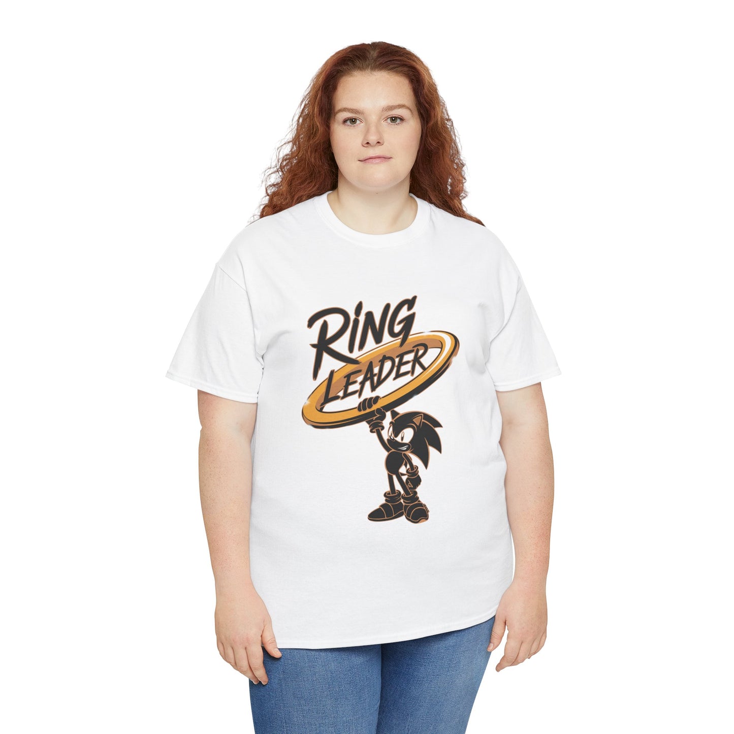 Ring Leader Video Game Shirt – Fast Speed Hero Holding Gold Ring – Retro Gamer Graphic Tee for Arcade, Anime, and Gaming Fans