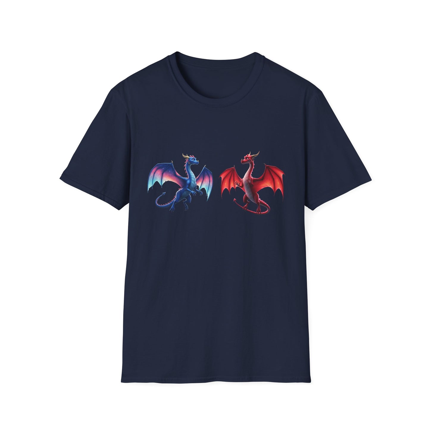 Dragon Duel Fantasy T-Shirt | Fire & Ice Dragon Graphic Tee | Unisex Gamer Shirt | DnD Gift | Cool Mythical Creature Shirt