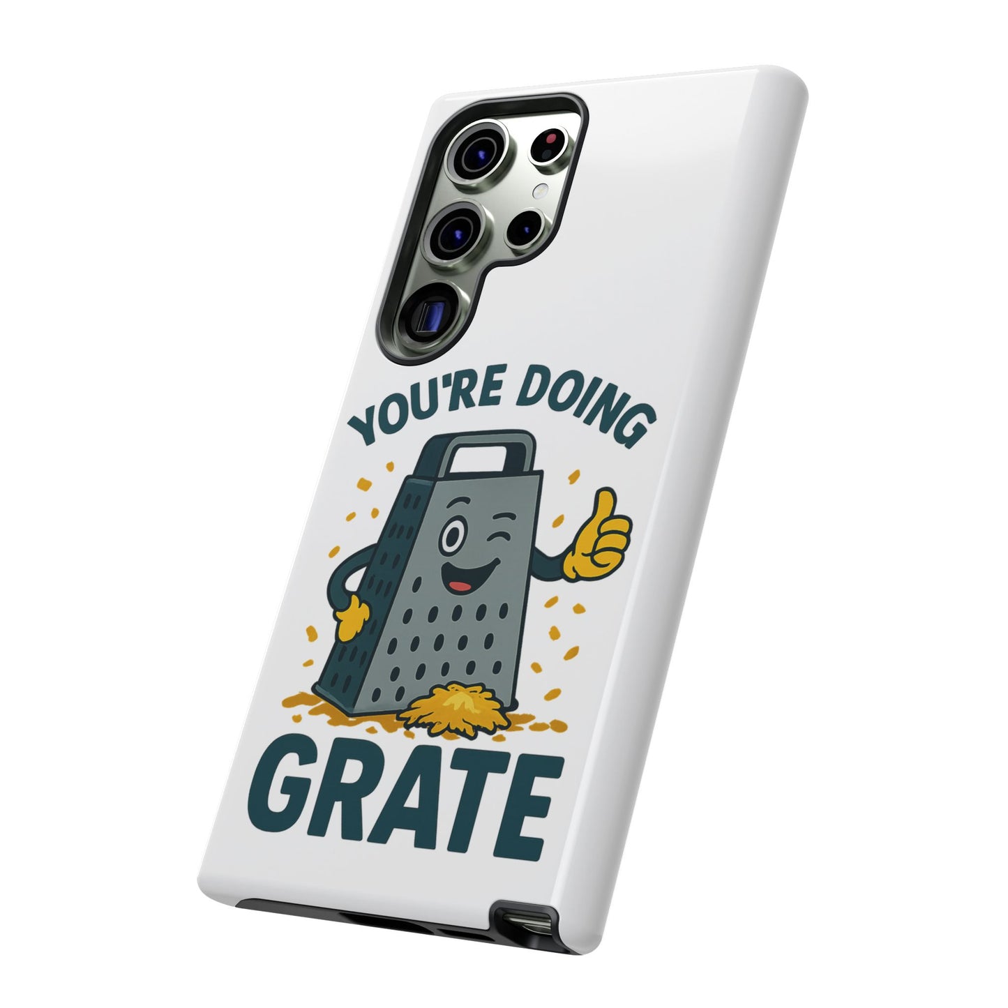 Samsung Tough Case - 'You're Doing Grate' Cheese Grater Design Phone Case for Chefs Foodie Accessory