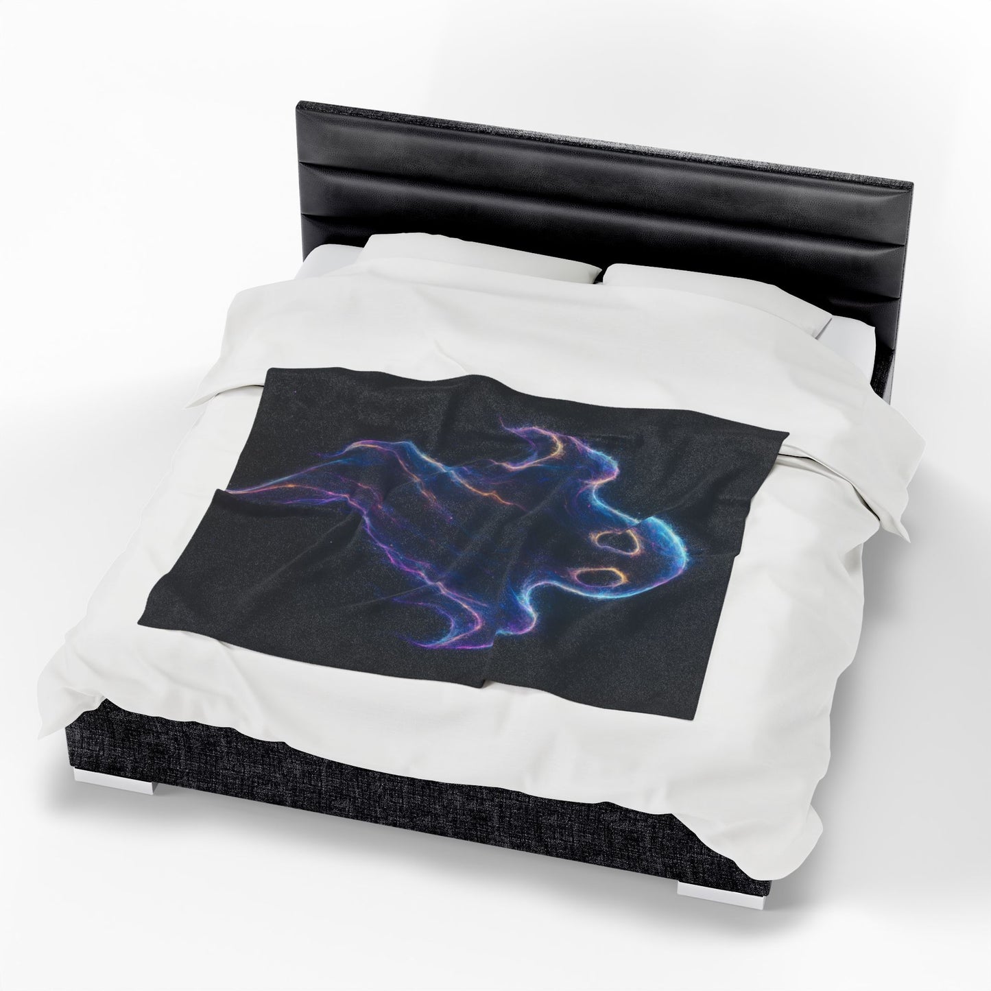 Galaxy Ghost Blanket, Halloween Throw Blanket, Spooky Cozy Decor, Ghost Lover Gift, Soft Plush Blanket, Cosmic Ghost Bedding