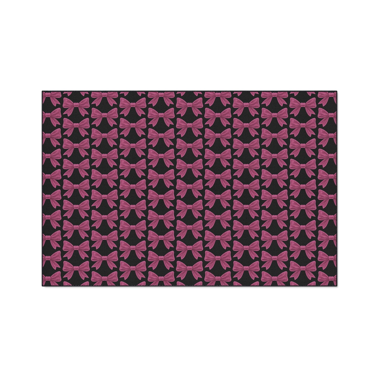Pink Bow Doormat - Cute Aesthetic Floor Mat for Entryway, Kitchen or Bedroom | Girly Indoor Outdoor Rug Gift for Her